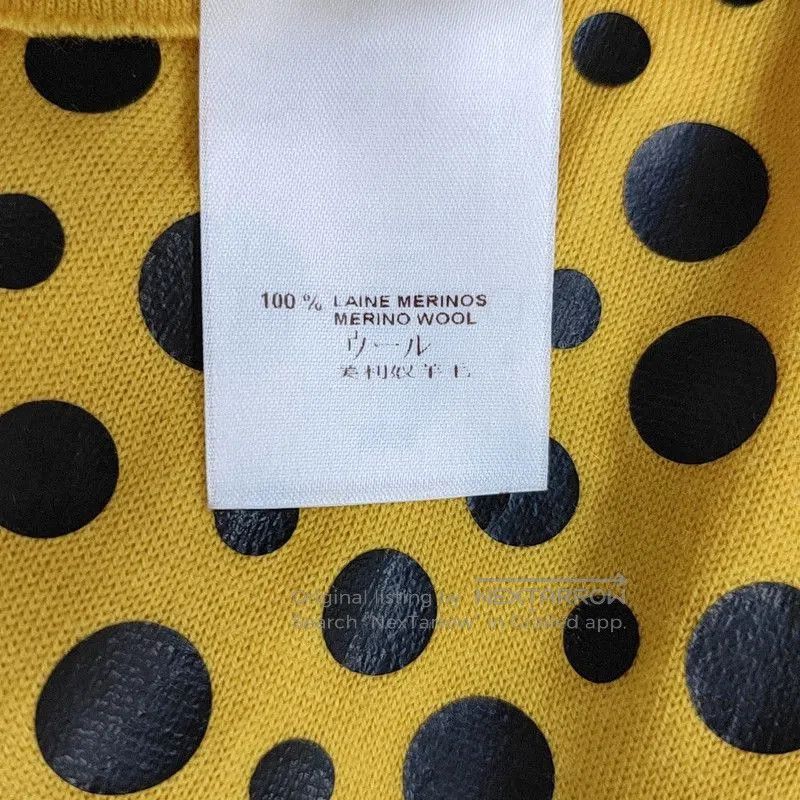 Louis Vuitton Louis Vuitton Spring Yellow Wool Polka Dot Top . Size S / US 4 / IT 40 - 3 Thumbnail