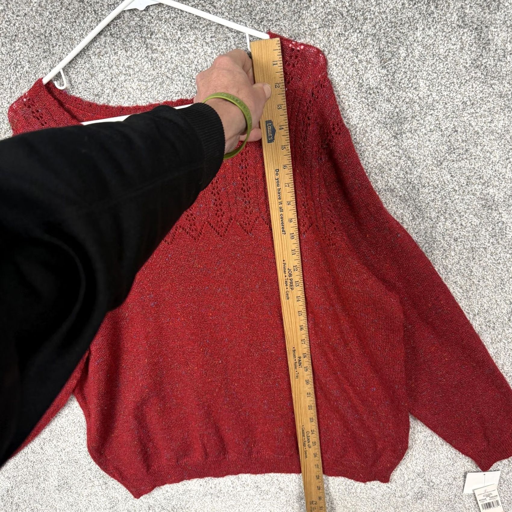 Vintage VINTAGE Alfred Dunner Sweater 2X Plus Long Sleeve Solid Knit Pullover Red 90s Bohemian Cozy Hygge Womens Size XXL / US 16-18 / IT 52-54 - 5 Thumbnail