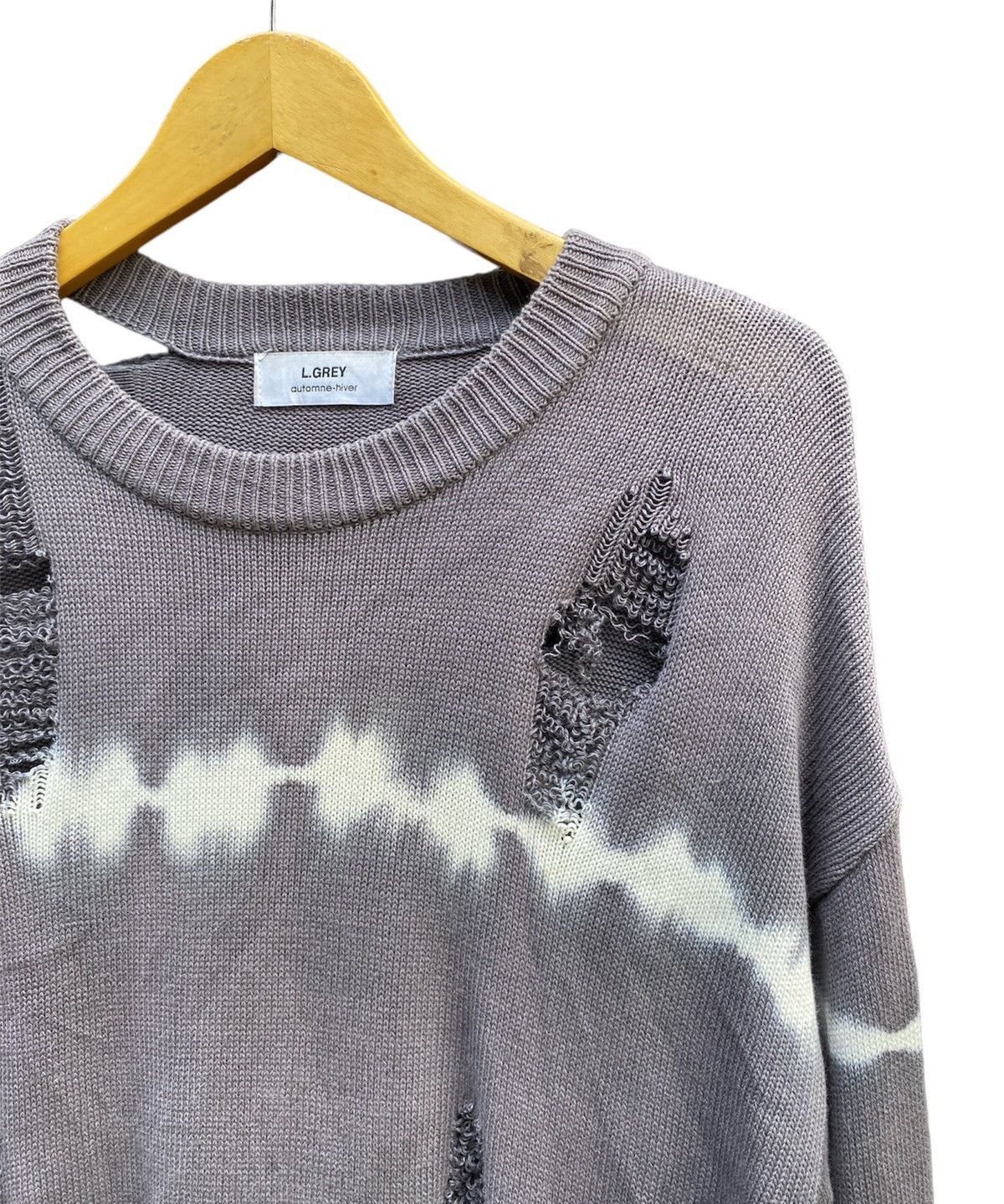 Hysteric Glamour × If Six Was Nine × Junya Watanabe LGrey Distressed GrungePunk Knit ERD Numbernine style Size US L / EU 52-54 / 3 - 4 Thumbnail