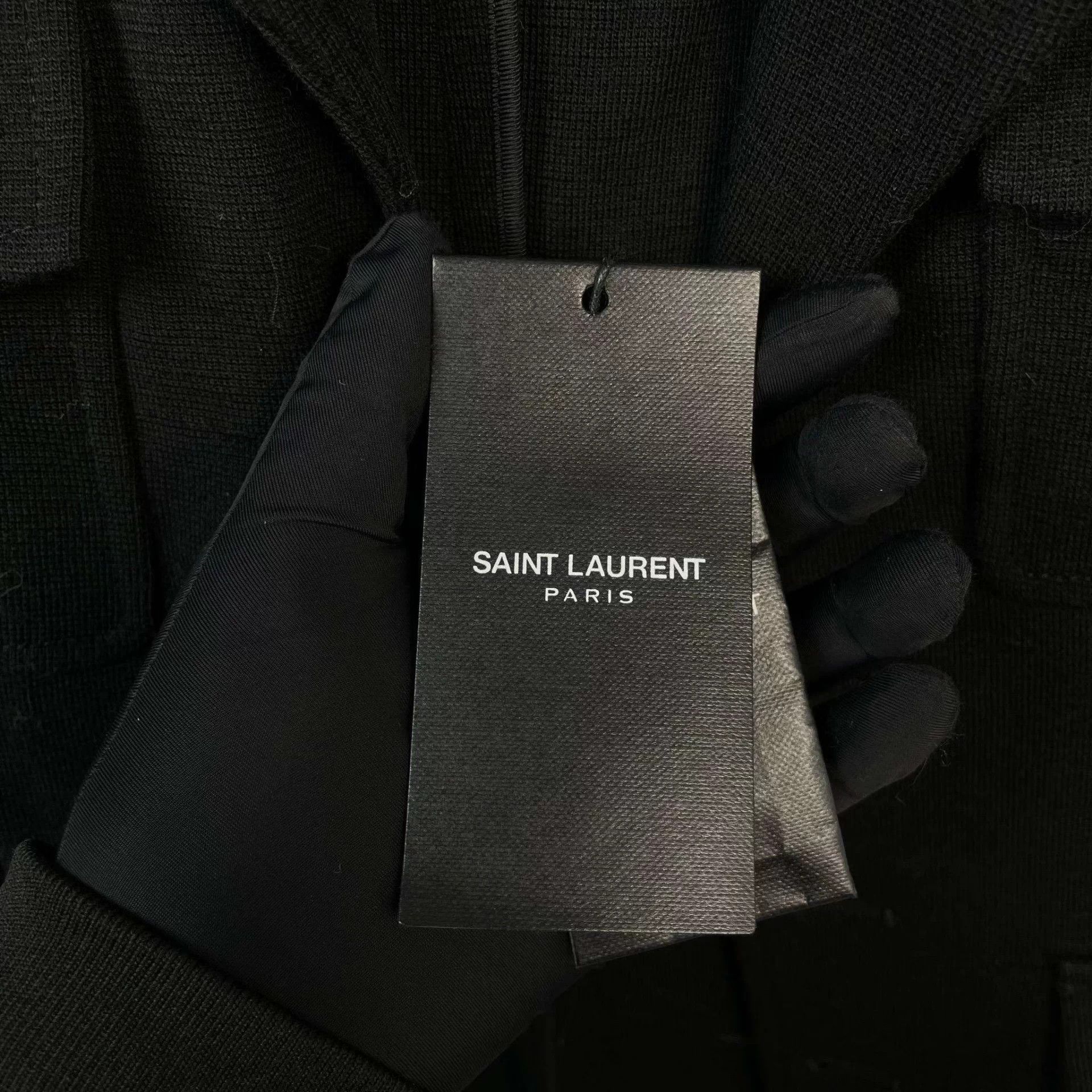 Saint Laurent Paris YSL Black Jacket 34 Size XS / US 0-2 / IT 36-38 - 3 Thumbnail