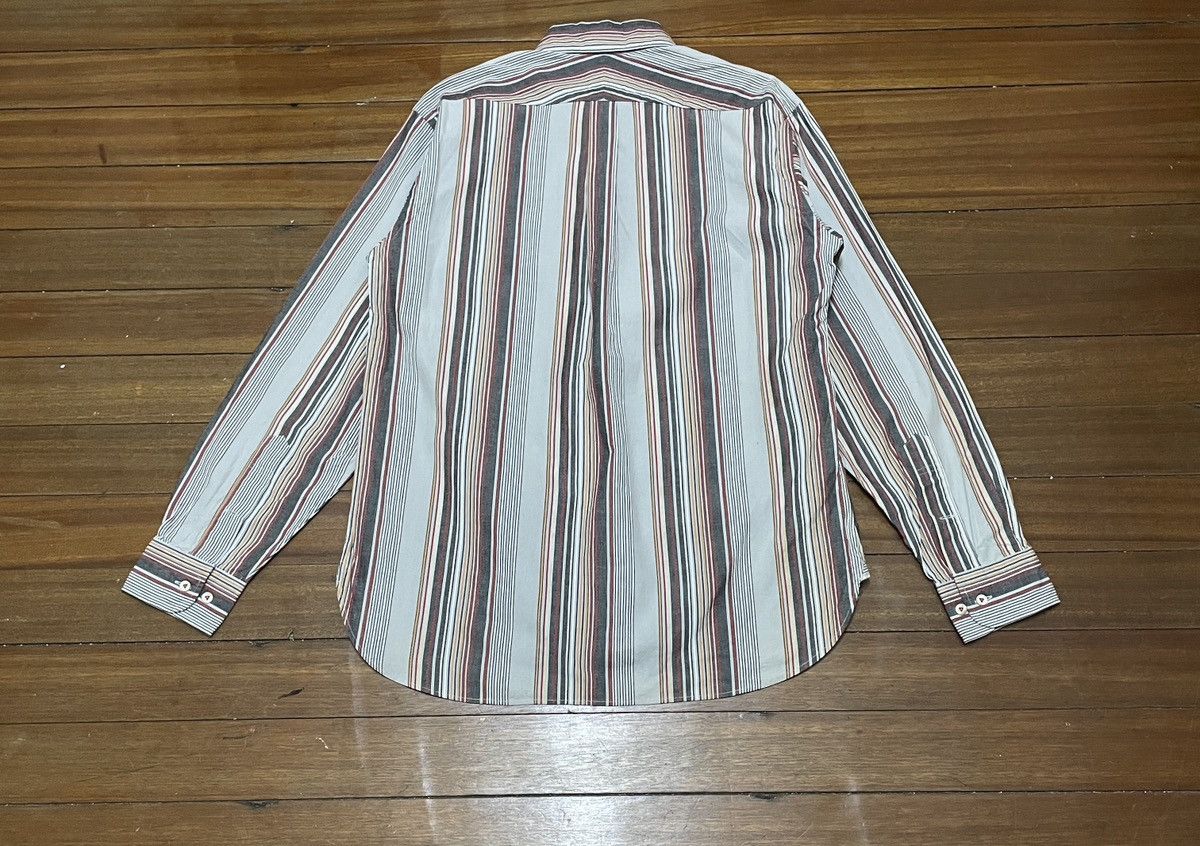 Japanese Brand × Sugar Cane × Toyo Enterprises Rare Design Vintage Brand Sugar Cane Toyo Stripe Shirt 1990s Size US M / EU 48-50 / 2 - 2 Thumbnail