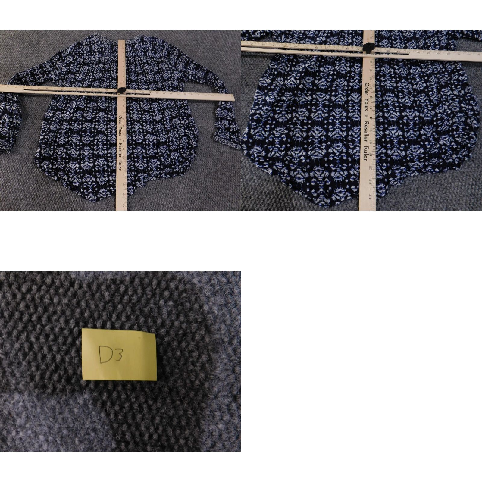 Loft LOFT Outlet Blouse Womens Large Navy Blue Ikat Print Split V-Neck Long Sleeve Blouse Womens L Navy Ikat Print V-Neck Long Sleeve Size L / US 10 / IT 46 - 9 Thumbnail