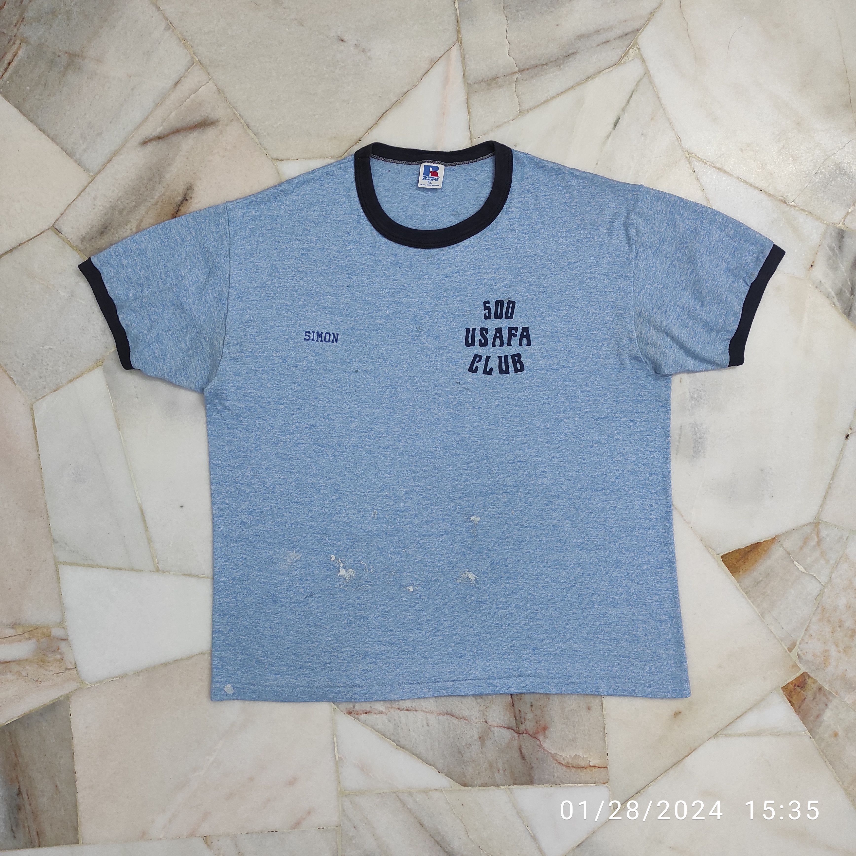Sports Specialties Vintage 80's USAFA CLUB TRIBLEND RAYON TEE Size US XL / EU 56 / 4 - 9 Thumbnail