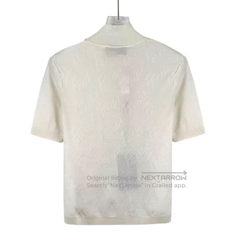 Fendi Fendi Beige Logo Full-Print Cotton Half-Zip Short Sleeve K Size XS / US 0-2 / IT 36-38 - 2 Thumbnail