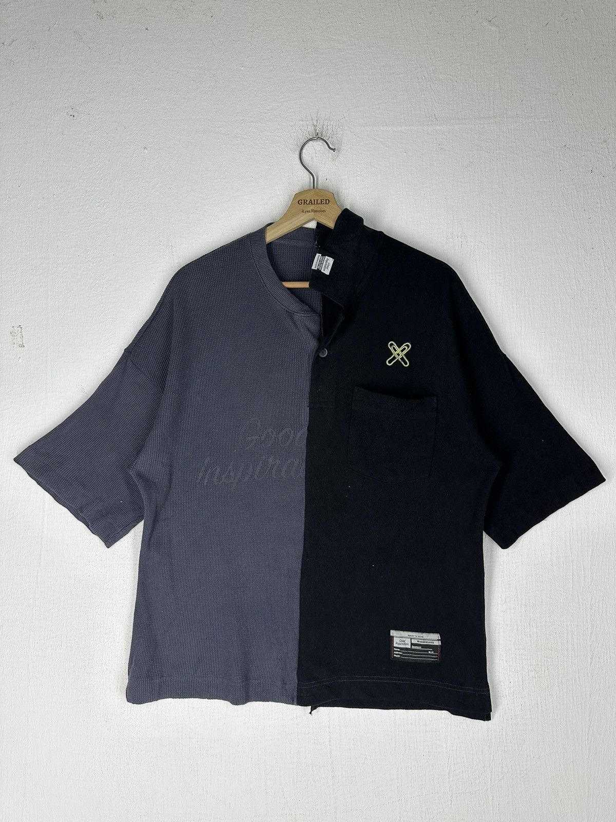 image of Maison Mihara Yasuhiro x Miharayasuhiro Shirt Tee in Black, Men's (Size Medium)