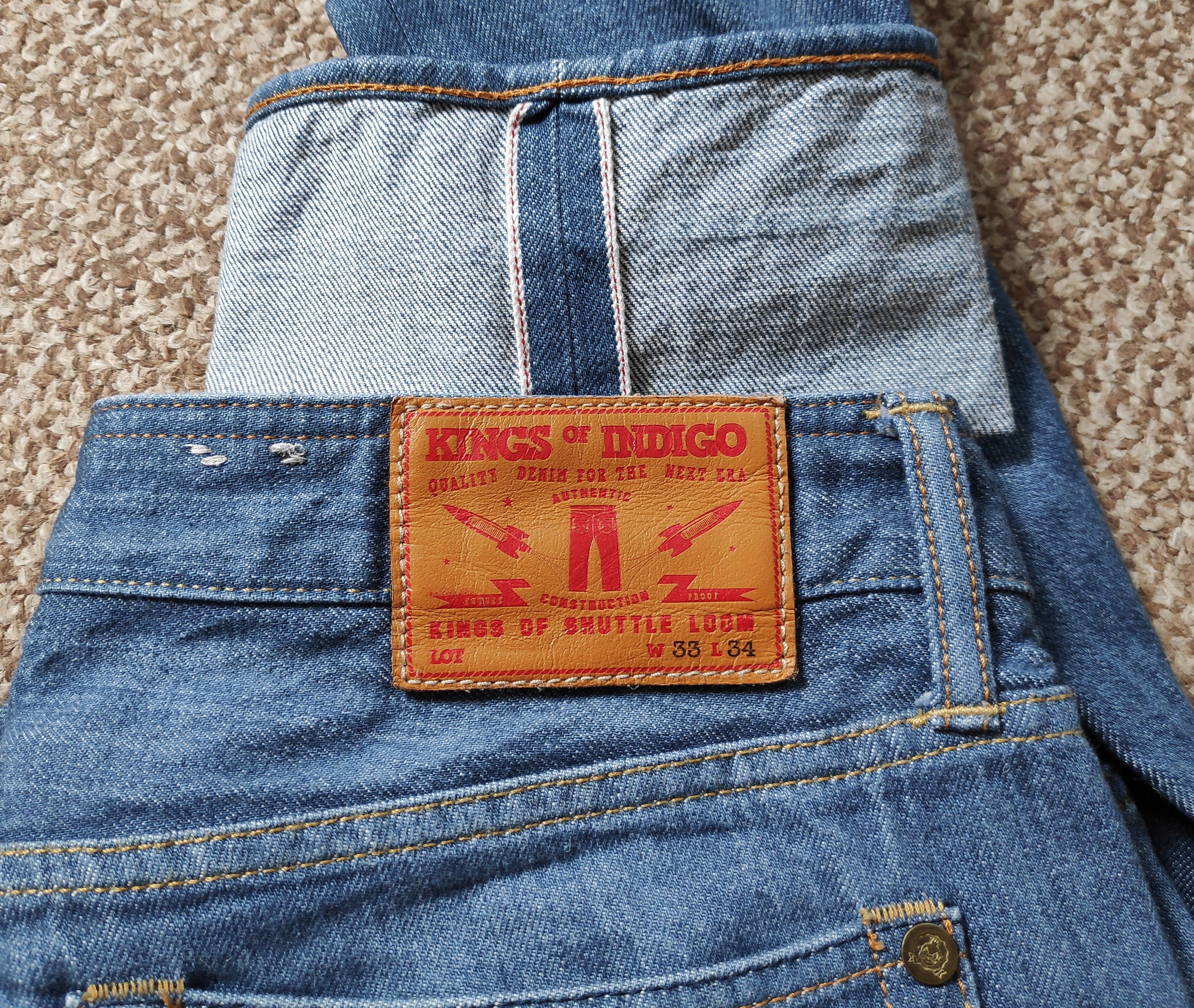 Kings Of Indigo K.O.I. Kings of Indigo Selvedge Slim Mid Rise Denim Jeans Size US 33 - 1 Thumbnail