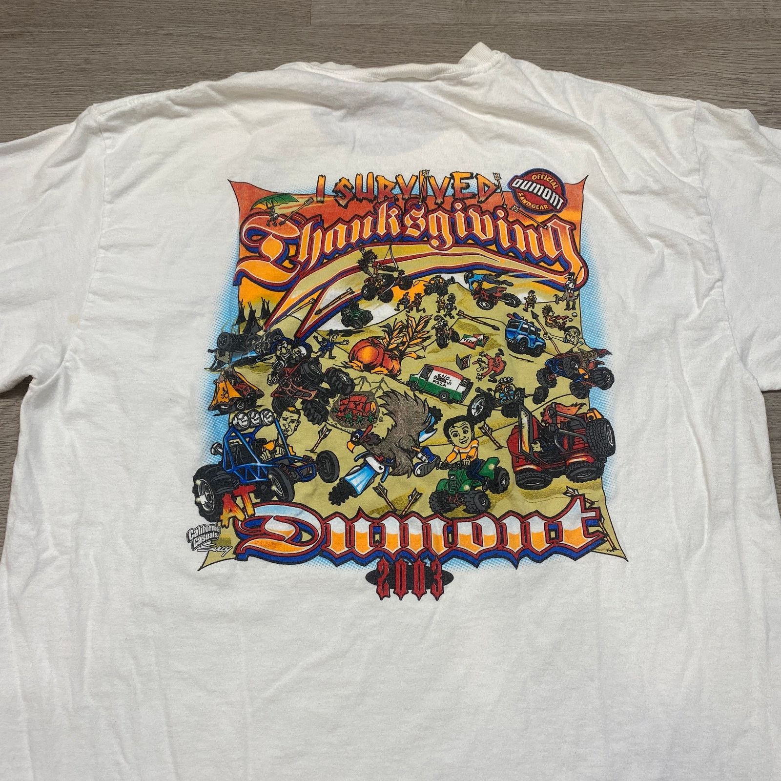 Hanes Vintage Y2K I Survived Dumont Thanksgiving Flame Shirt L Size US L / EU 52-54 / 3 - 3 Thumbnail