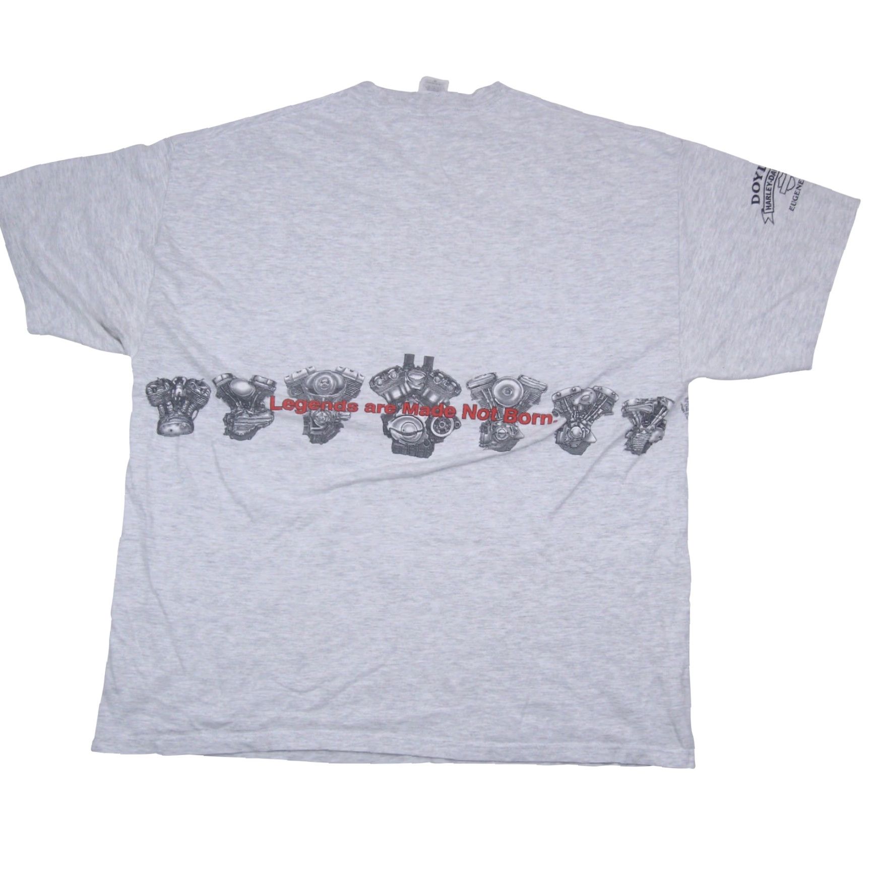 Harley Davidson VINTAGE Harley-Davidson Mens XL T-Shirt Gray Allover Print V-twin Graphic Shirt Size US XL / EU 56 / 4 - 4 Thumbnail