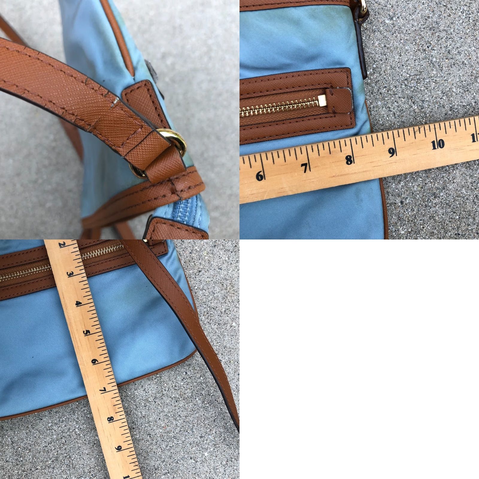 Michael Kors VINTAGE Michael Kors Kempton Crossbody Bag Nylon Blue Purse Zipper Size ONE SIZE - 10 Thumbnail