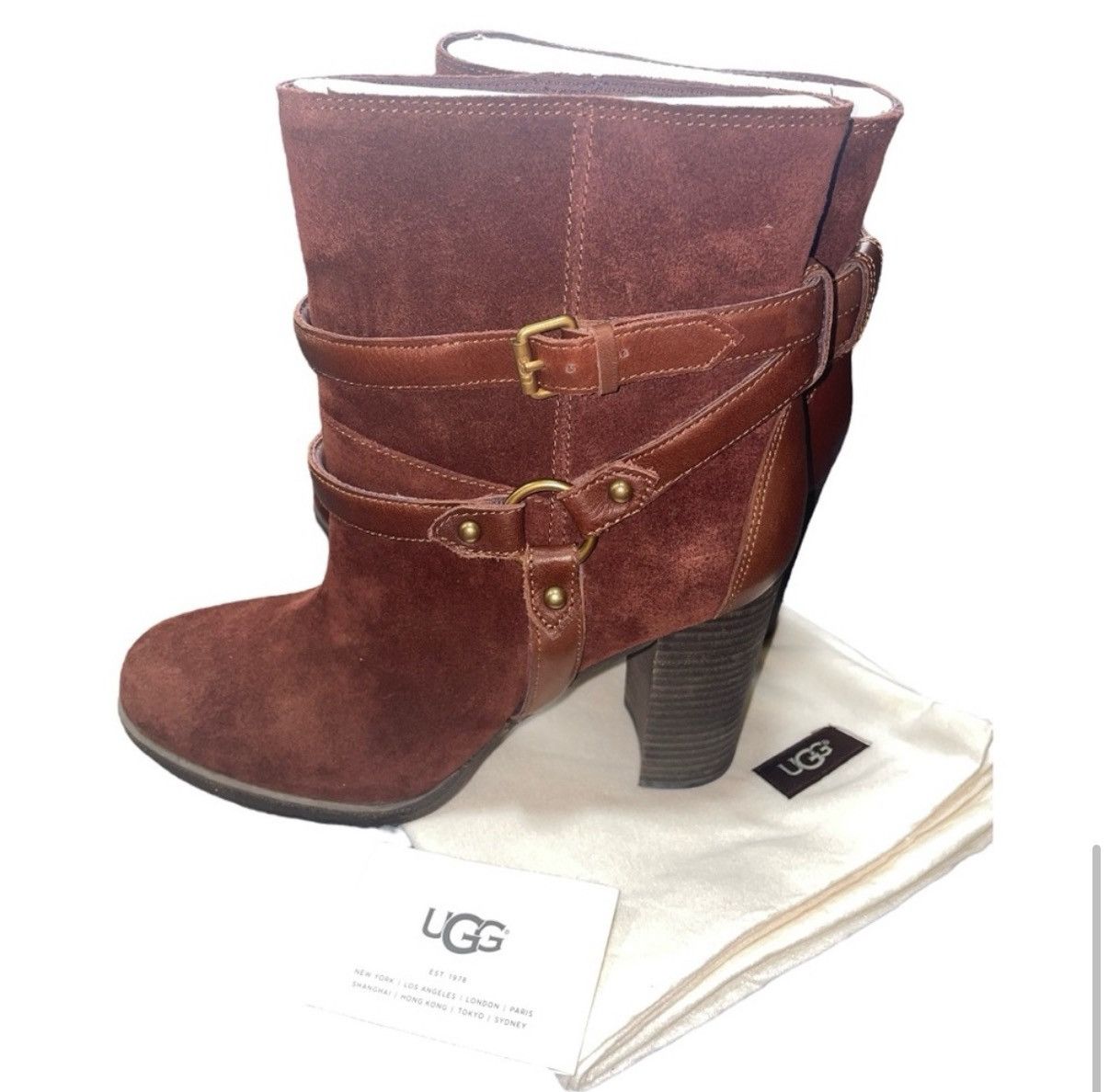 Ugg NWT UGG Dandridge brown genuine suede leather boots Size US 9.5 / IT 39.5 - 11 Thumbnail