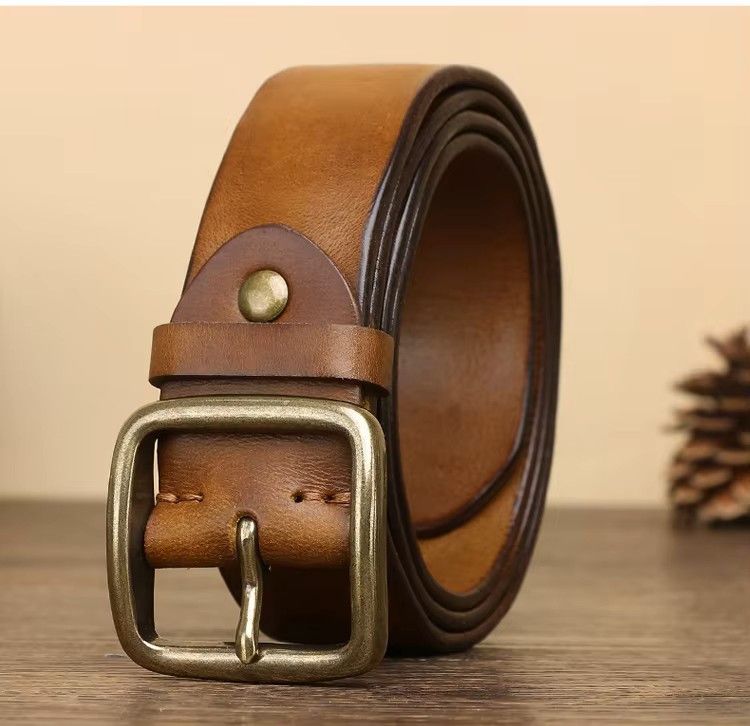 Other Vintage Luxury Handmade Leather Copper Buckle Belt Size ONE SIZE - 1 Preview