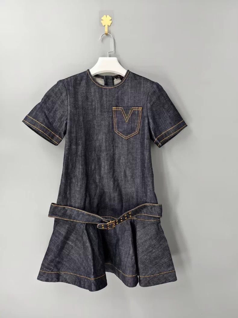 Louis Vuitton Blue Denim Dress with Belt