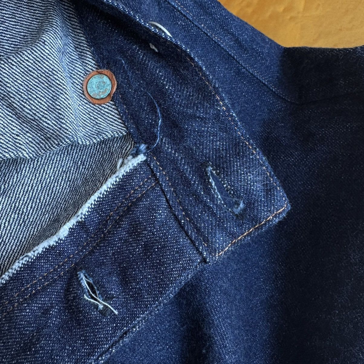 Ooe Yofukuten Ooe Yofukuten No.1124xx Blue Denim Overalls Linen Sewed 31 Size US 31 - 20 Thumbnail