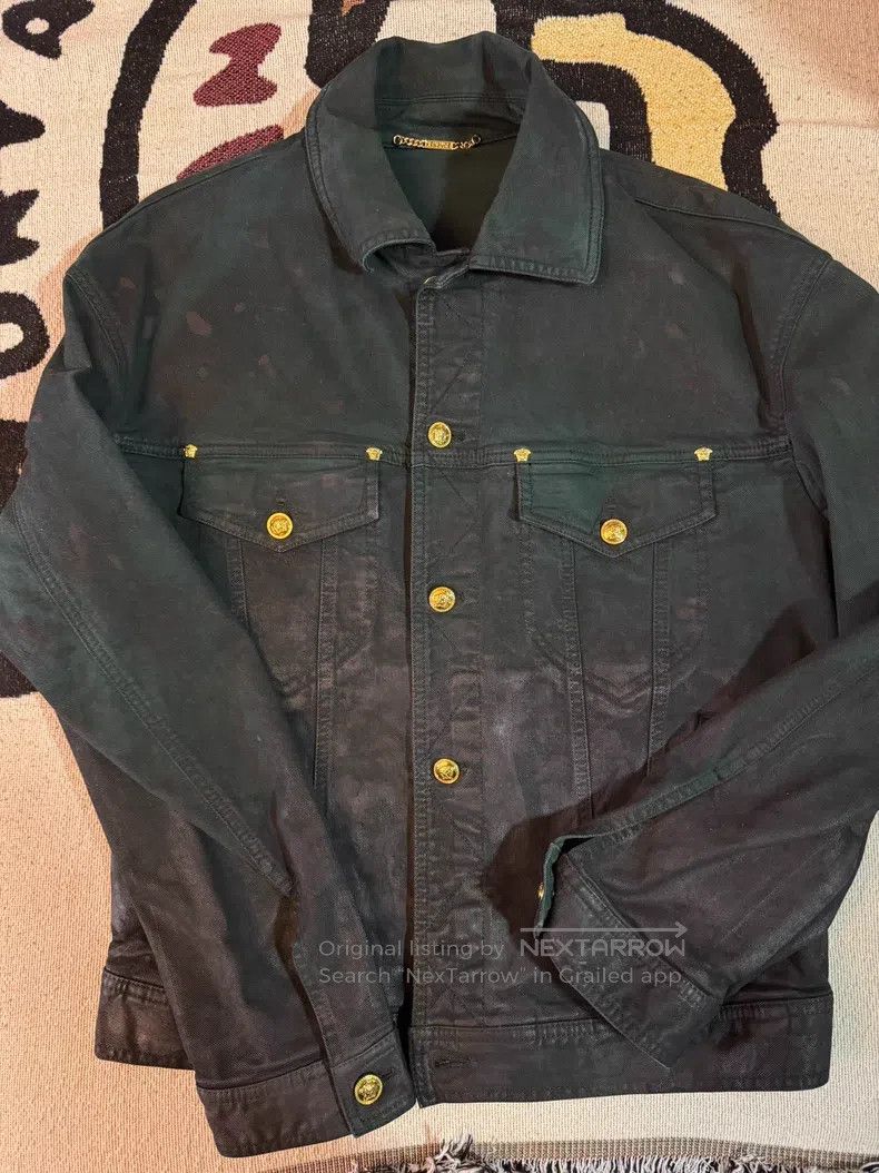 Versace Versace Black Bull Denim Jacket Size US L / EU 52-54 / 3 - 1 Thumbnail