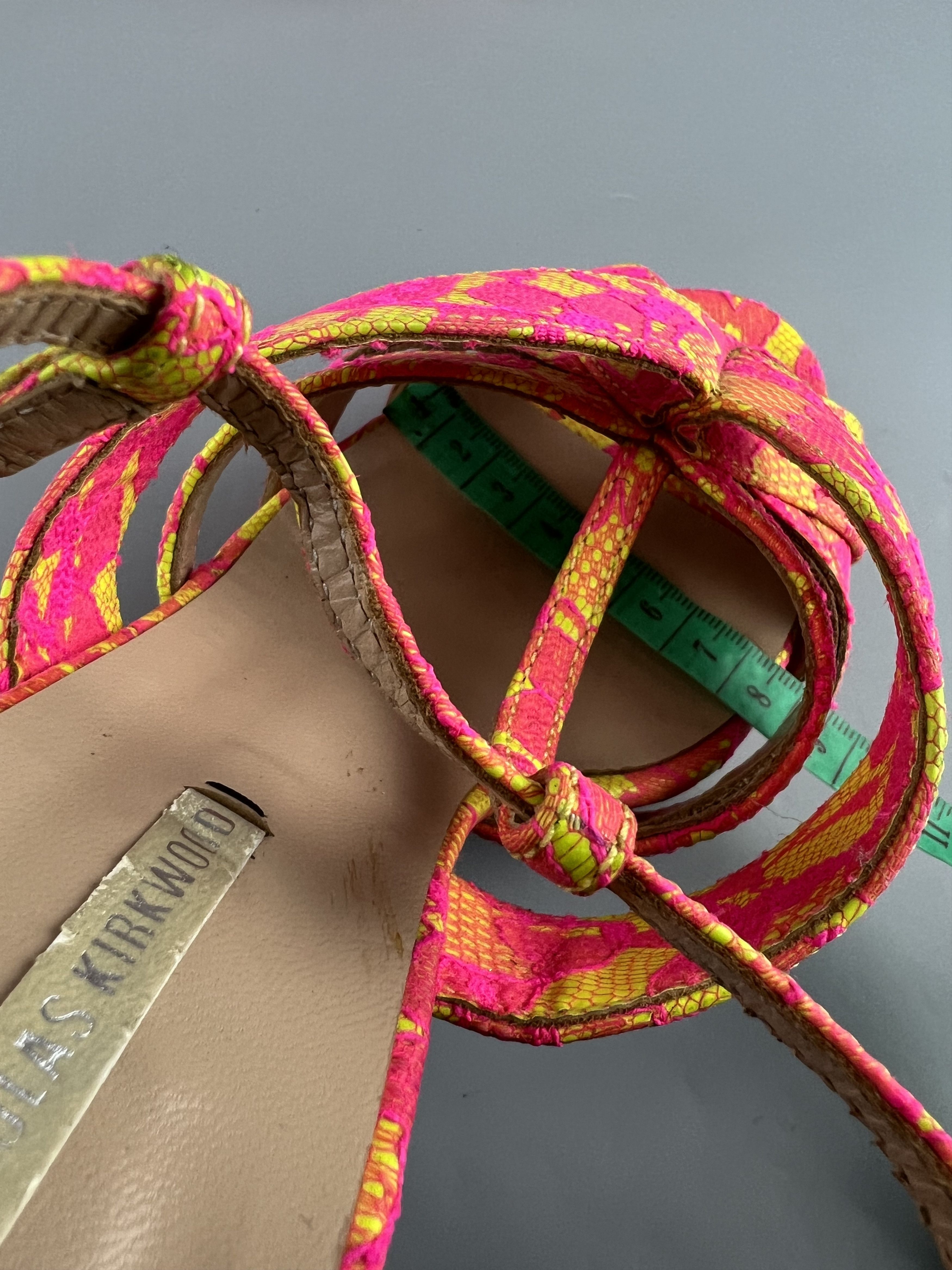 Nicholas Kirkwood Embroidered Overlay Lace Platform High Heels Pump Shoes 40 Size US 9 / IT 39 - 10 Thumbnail
