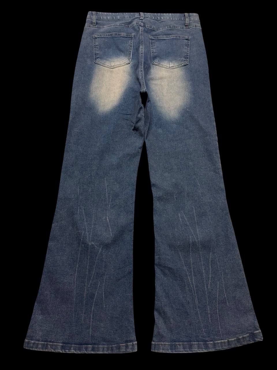 Other FLARE 90s Style Japanese Mudwash Punk Bootcut Denim Jeans Size US 30 / EU 46 - 1 Thumbnail