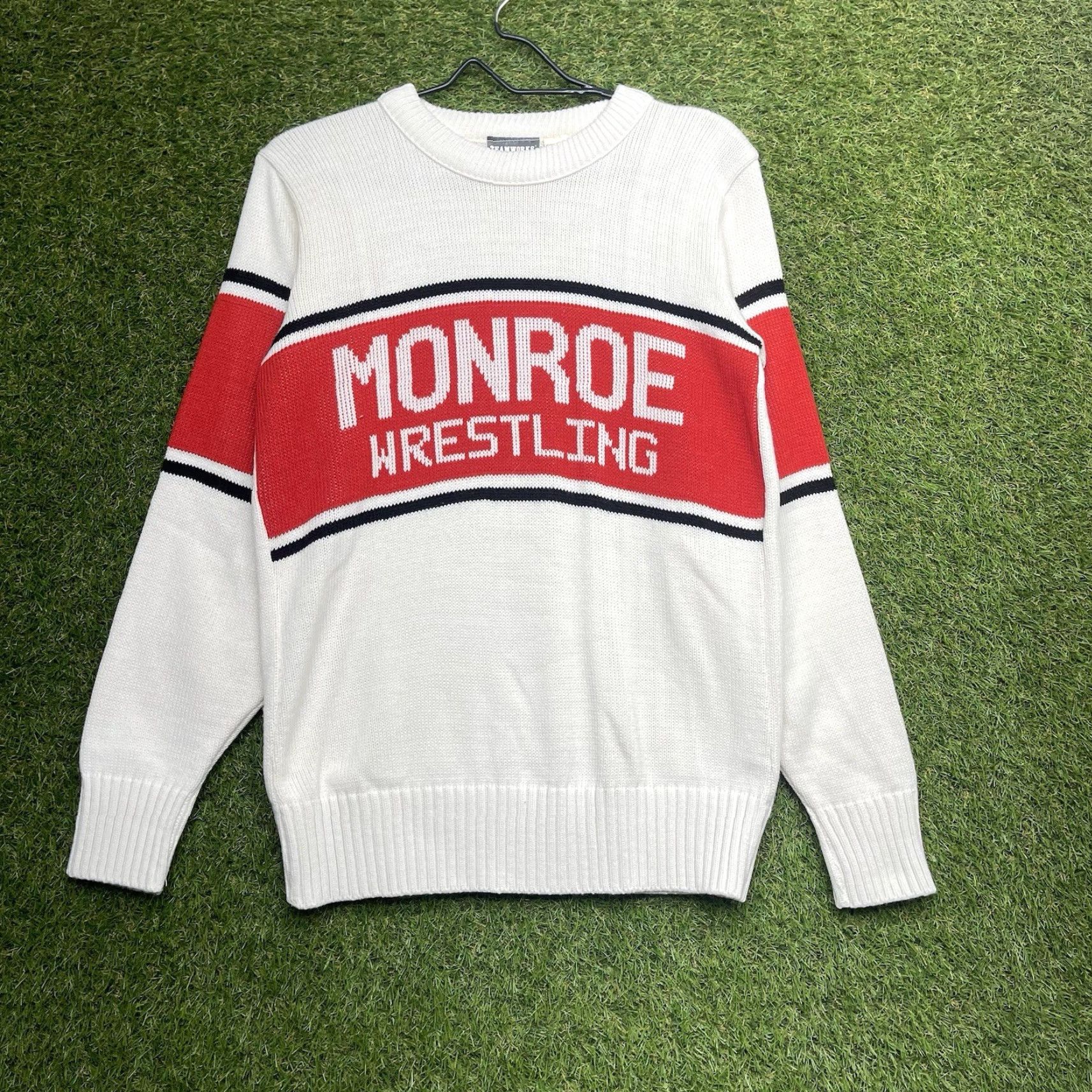 Vintage VINTAGE Monroe Wrestling Sweatshirt Mens Small Athletic Sweater Knit Sports 90s Size US S / EU 44-46 / 1 - 2 Thumbnail