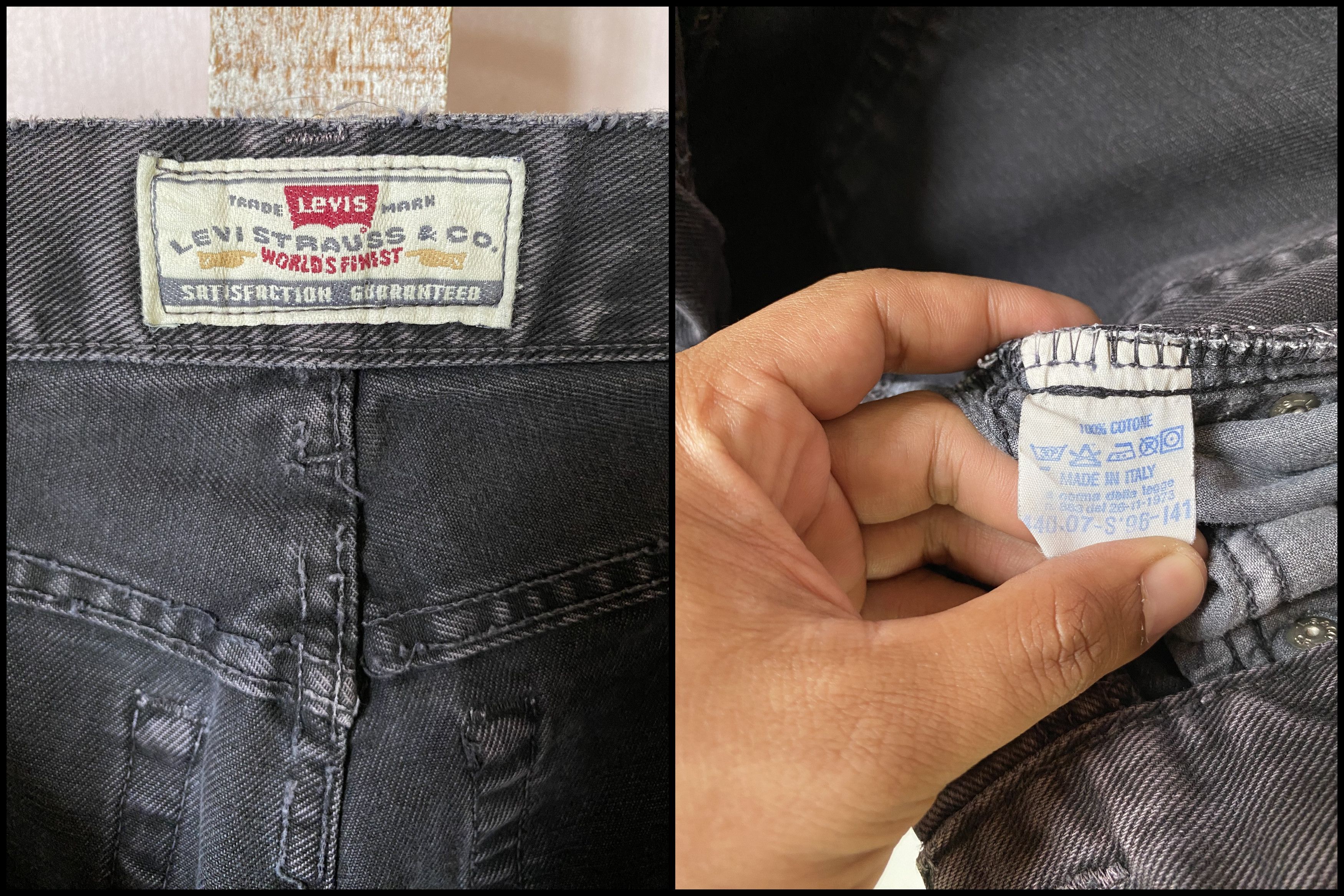Levi's 2000s Levis 1 OF 1 crazy pocket custom patchwork jeans Size US 31 - 11 Thumbnail