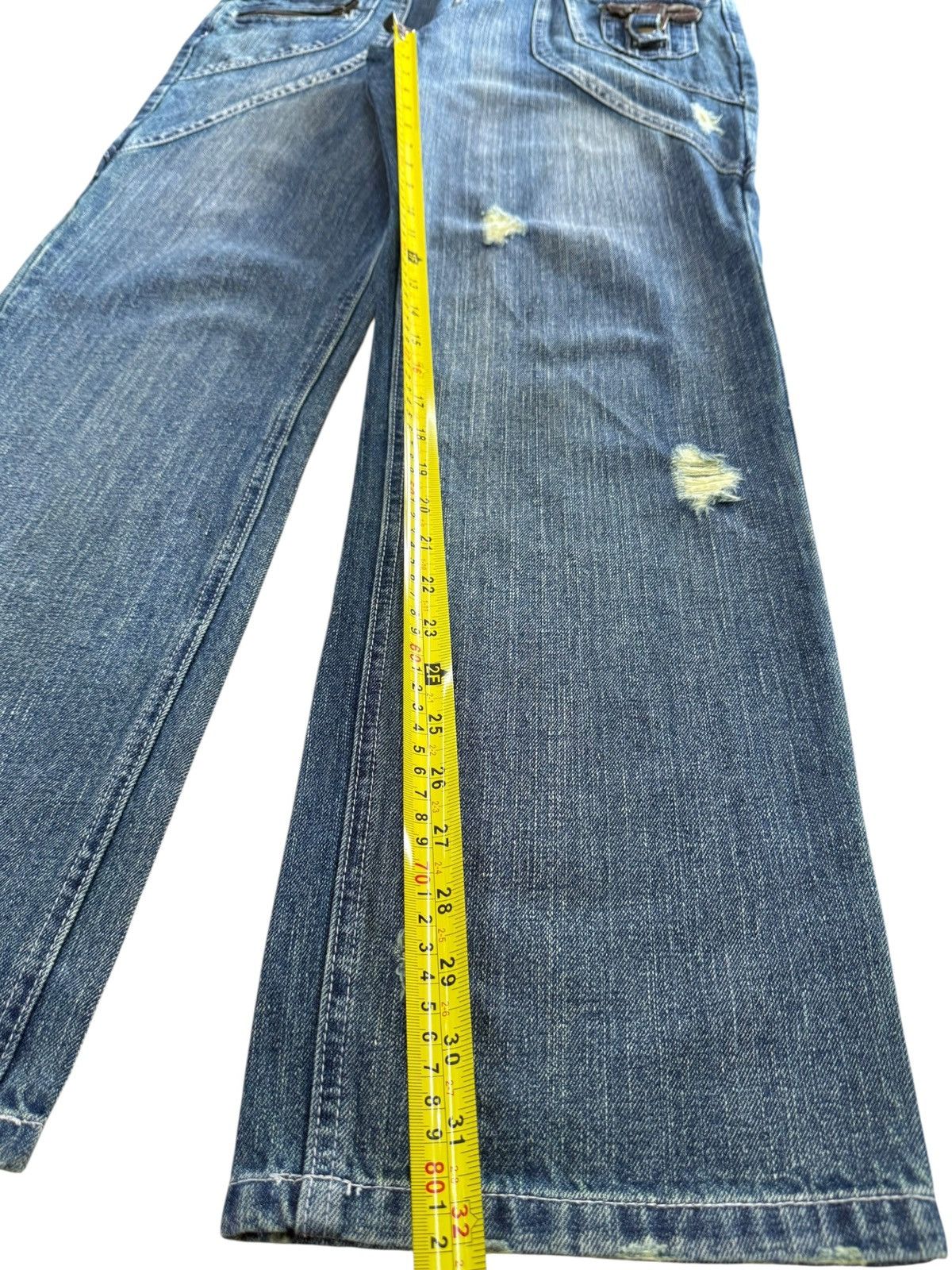 In The Attic In The Attic Multipocket Grunge Distreesed Loose Jeans Size US 35 - 14 Thumbnail