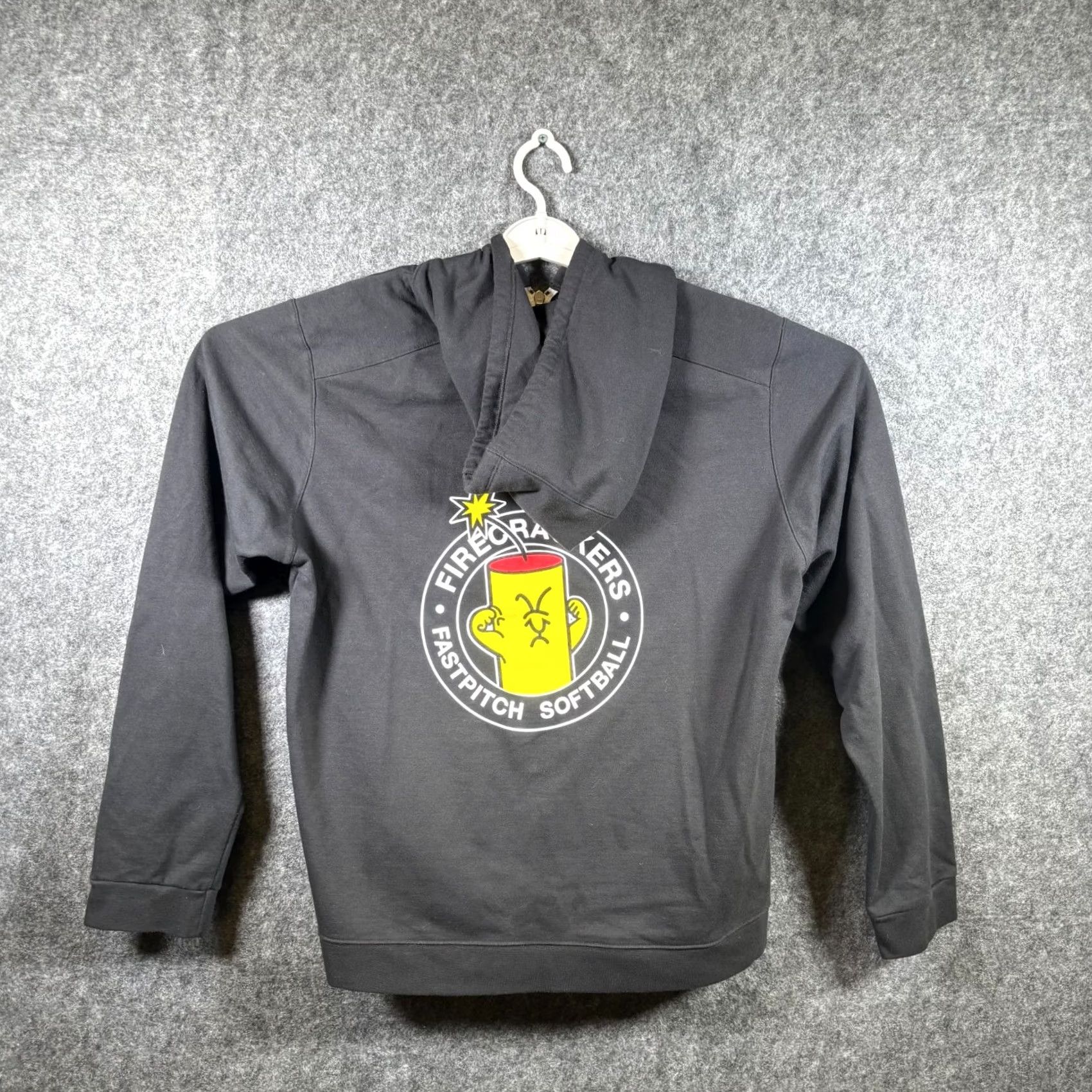 Vintage Firecrackers Gear Hooded Zip-Up Fastpitch Softball Hoodie Men XL Gray Polyester Lined Zip-Up Size US XL / EU 56 / 4 - 2 Thumbnail