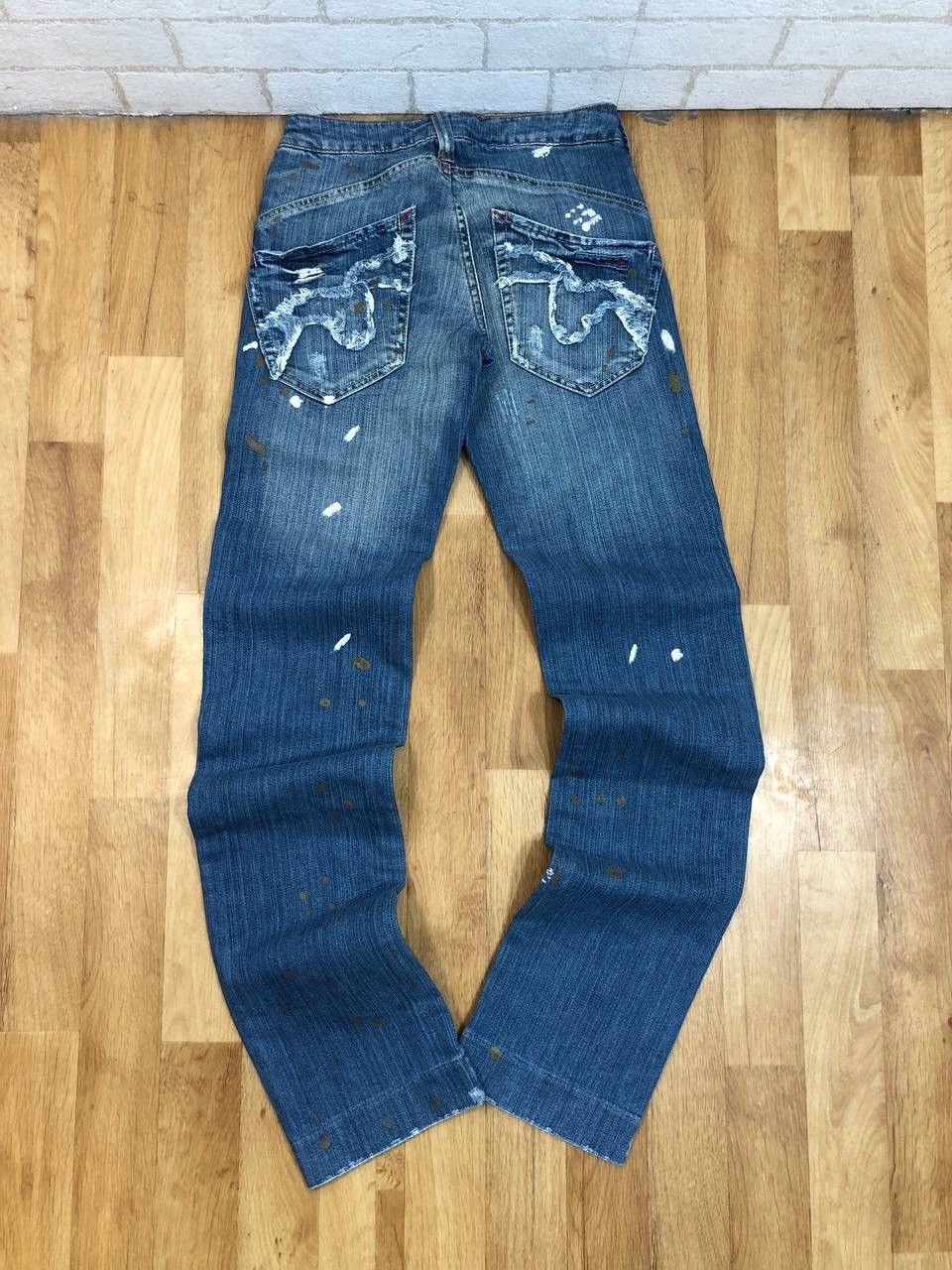Archival Clothing cyvist flare webbed denim jeans goth punk bondage ...