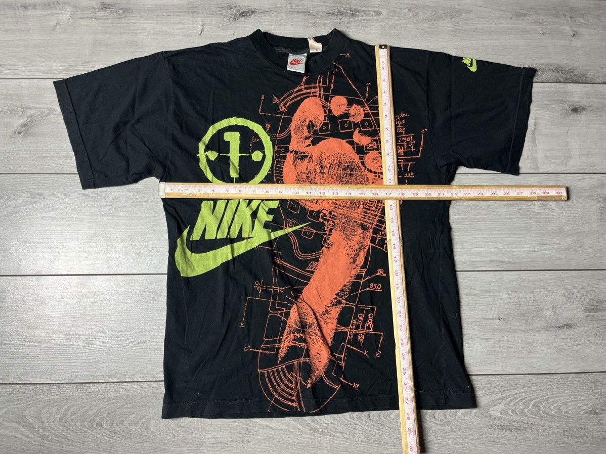 Nike Vintage 1990s Nike Europe Air Max Footprint Swoosh Tshirt Size US L / EU 52-54 / 3 - 5 Thumbnail