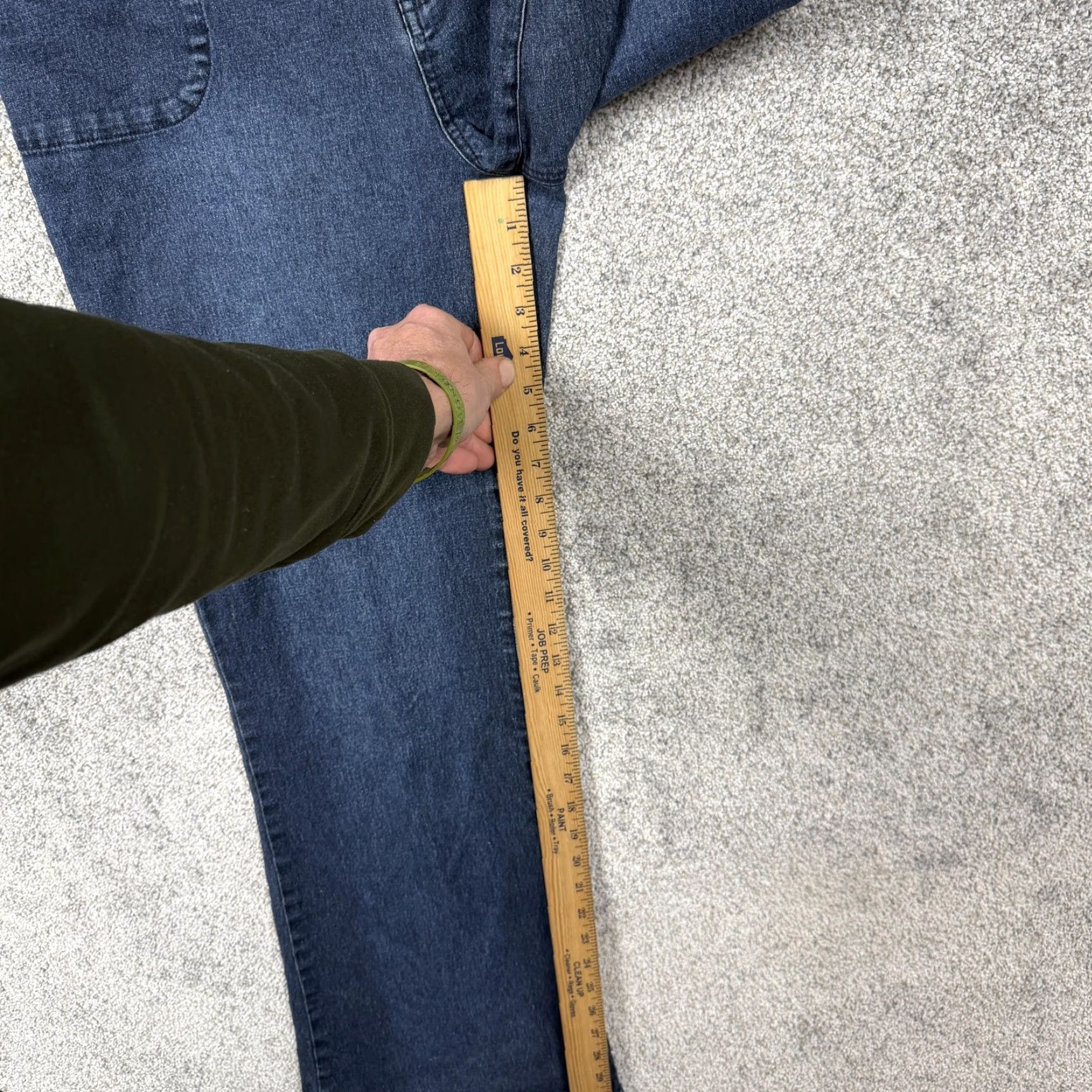 Denime DG2 by Diane Gilman Jeans Women 12 Bootcut Denim Dark Wash High Rise Stretch 5-Pocket Blue 34x30.5 Size 34" / US 12 / IT 48 - 4 Thumbnail