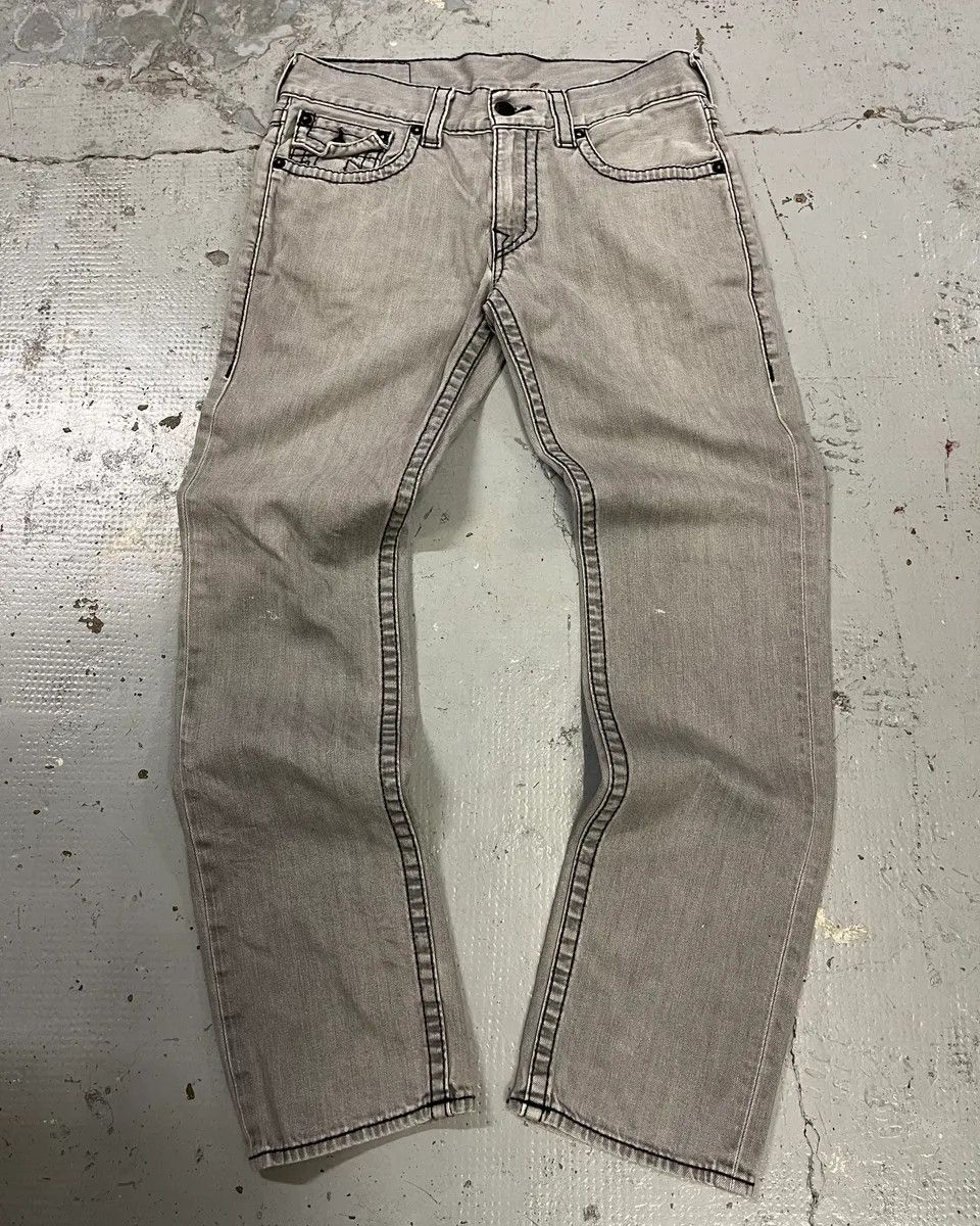 Vintage True Religion Grey Denim Jeans Size US 32 / EU 48 - 2 Thumbnail