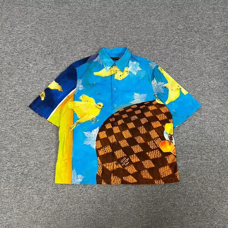 Louis Vuitton louis vuitton bird floral short sleeve shirt-dmc Size US L / EU 52-54 / 3 - 1 Thumbnail