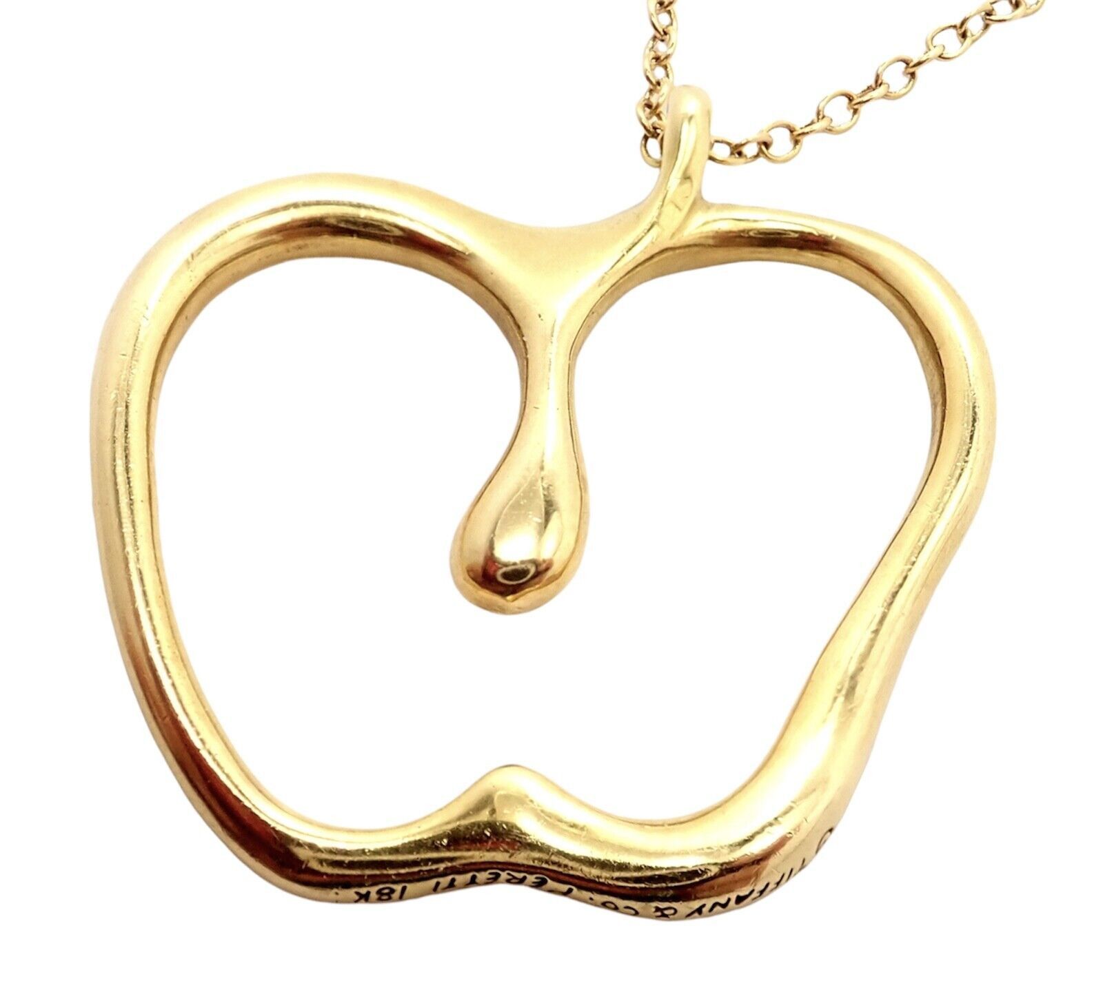 Peretti 18k Yellow Gold Large Apple Pendant Necklace