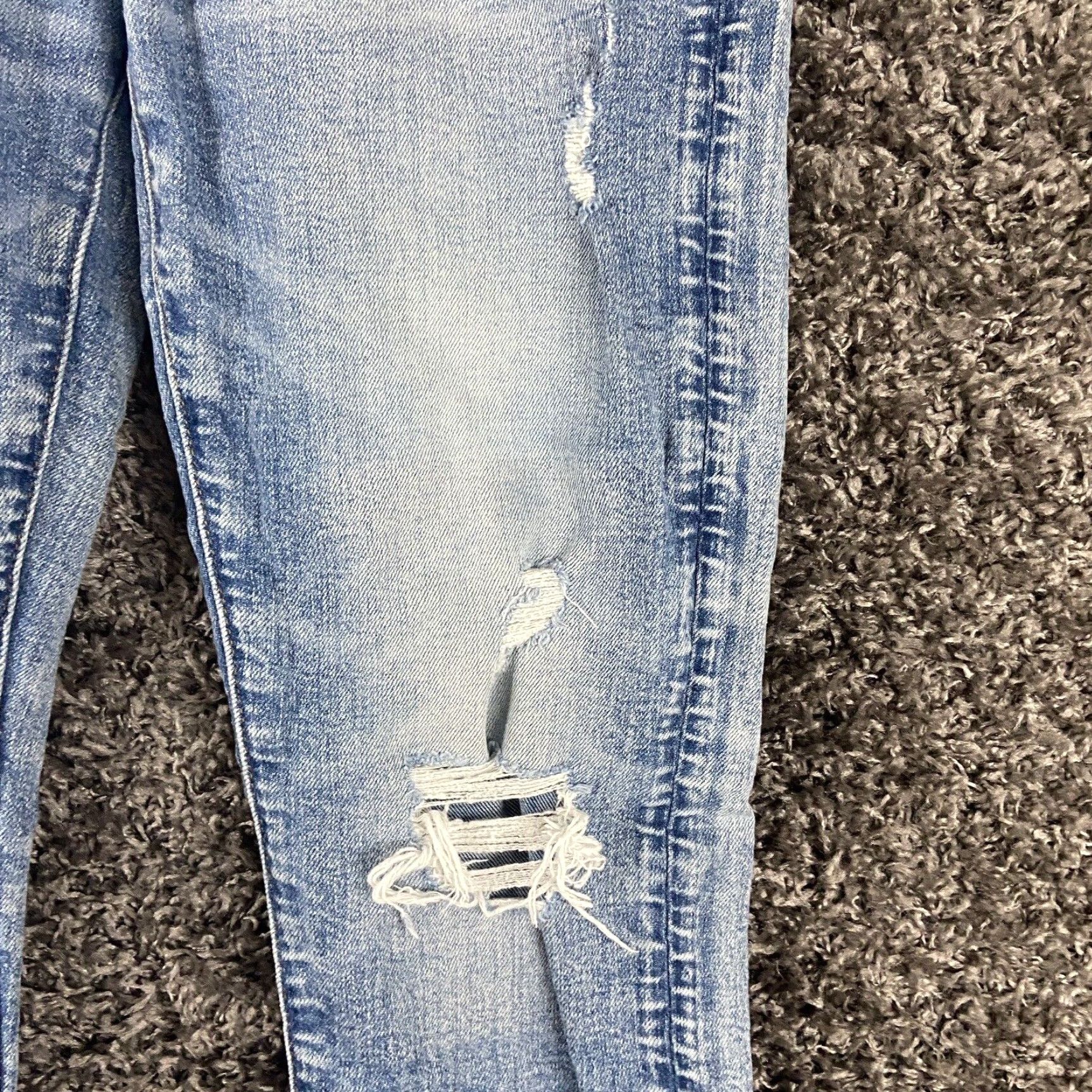 American Eagle Outfitters AMERICAN EAGLE AIRFLEX Athletic Distressed Skinny Jeans Adult 28x27 Blue Mens Size US 28 / EU 44 - 3 Thumbnail