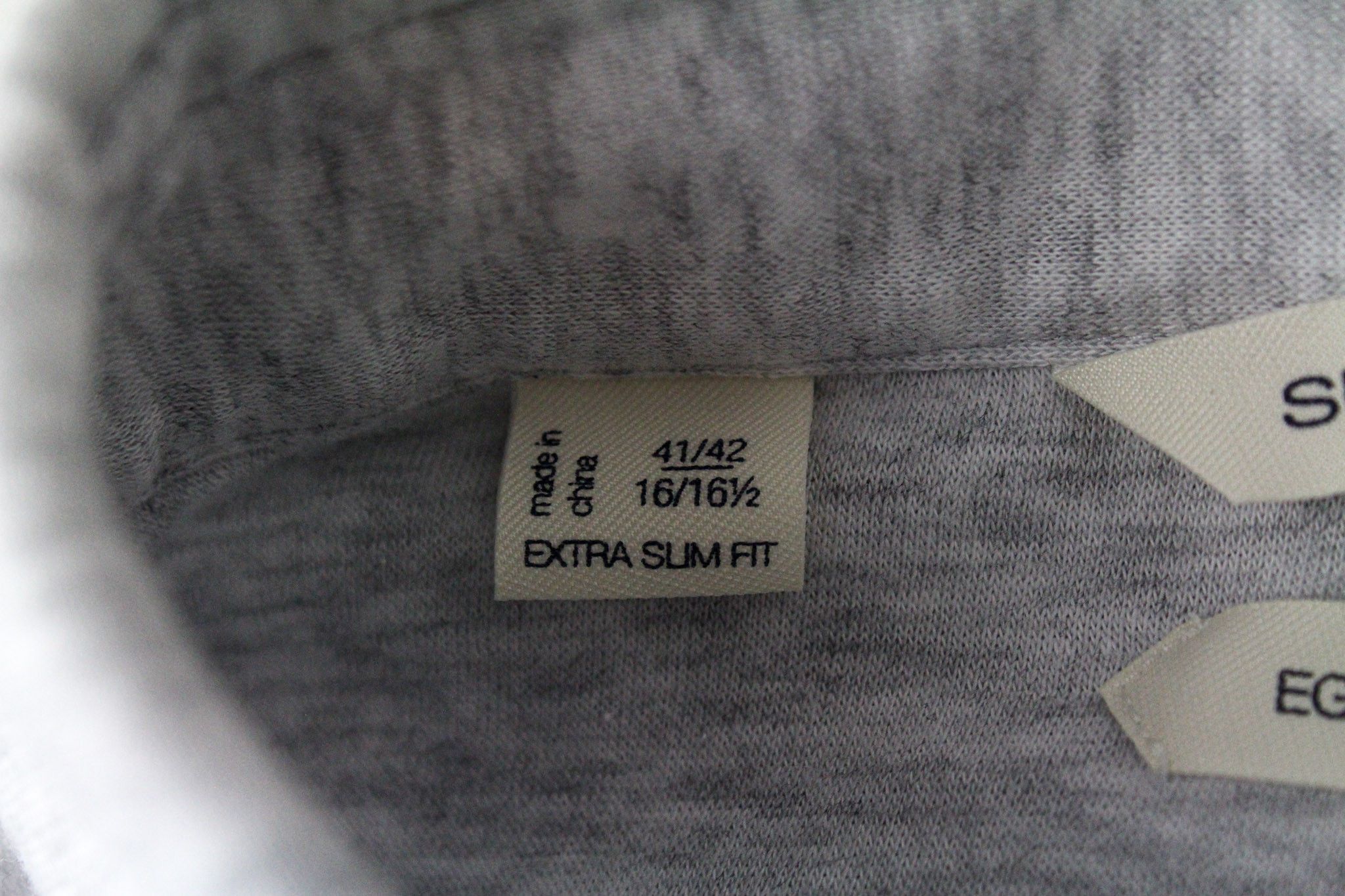 Suitsupply 41/42/16/16 1/2 Grey Extra Slim Cotton Polo 72768 Size 42R - 5 Thumbnail