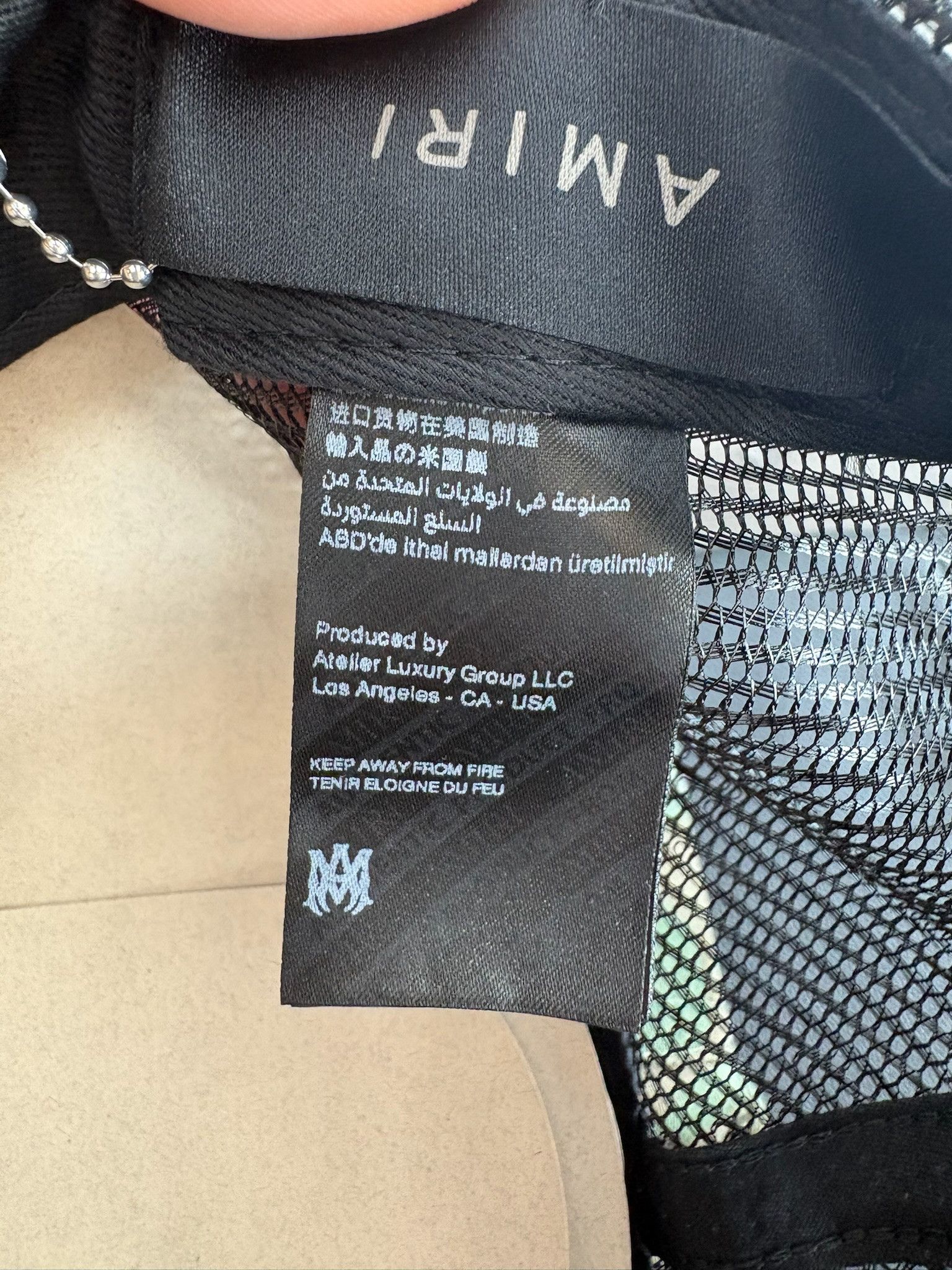 Amiri Amiri "3 Star" Trucker Hat (Black/White) Size ONE SIZE - 6 Thumbnail
