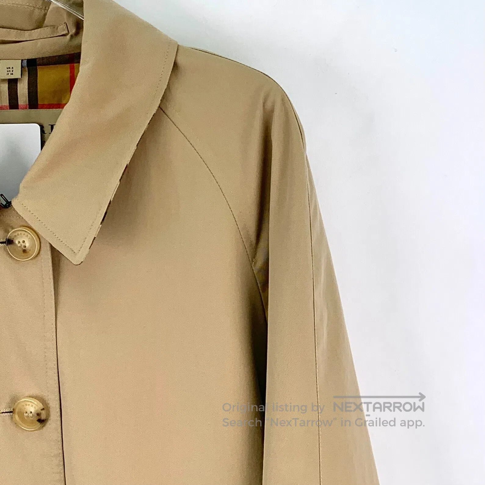 Burberry Burberry Brown Cotton Collar Single Button Long Sleeve Bel Size XS / US 0-2 / IT 36-38 - 3 Thumbnail