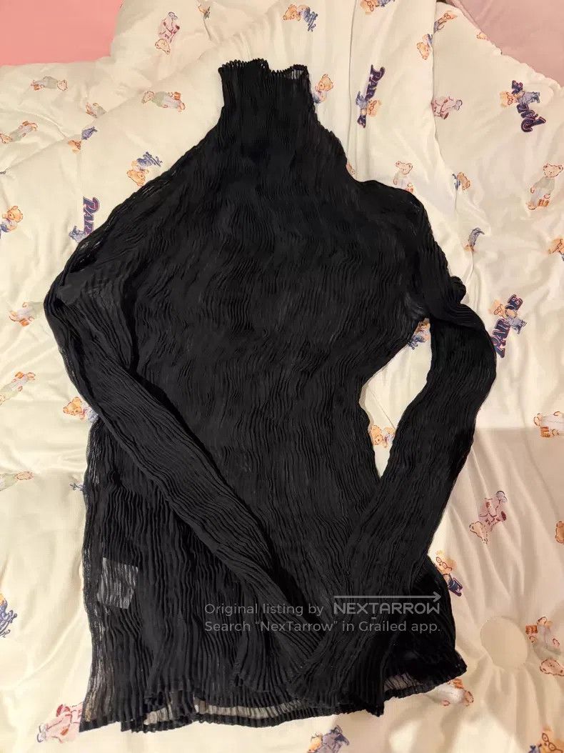 Issey Miyake Issey Miyake Black Wicker Turtleneck Long Sleeve Size M / US 6-8 / IT 42-44 - 5 Thumbnail