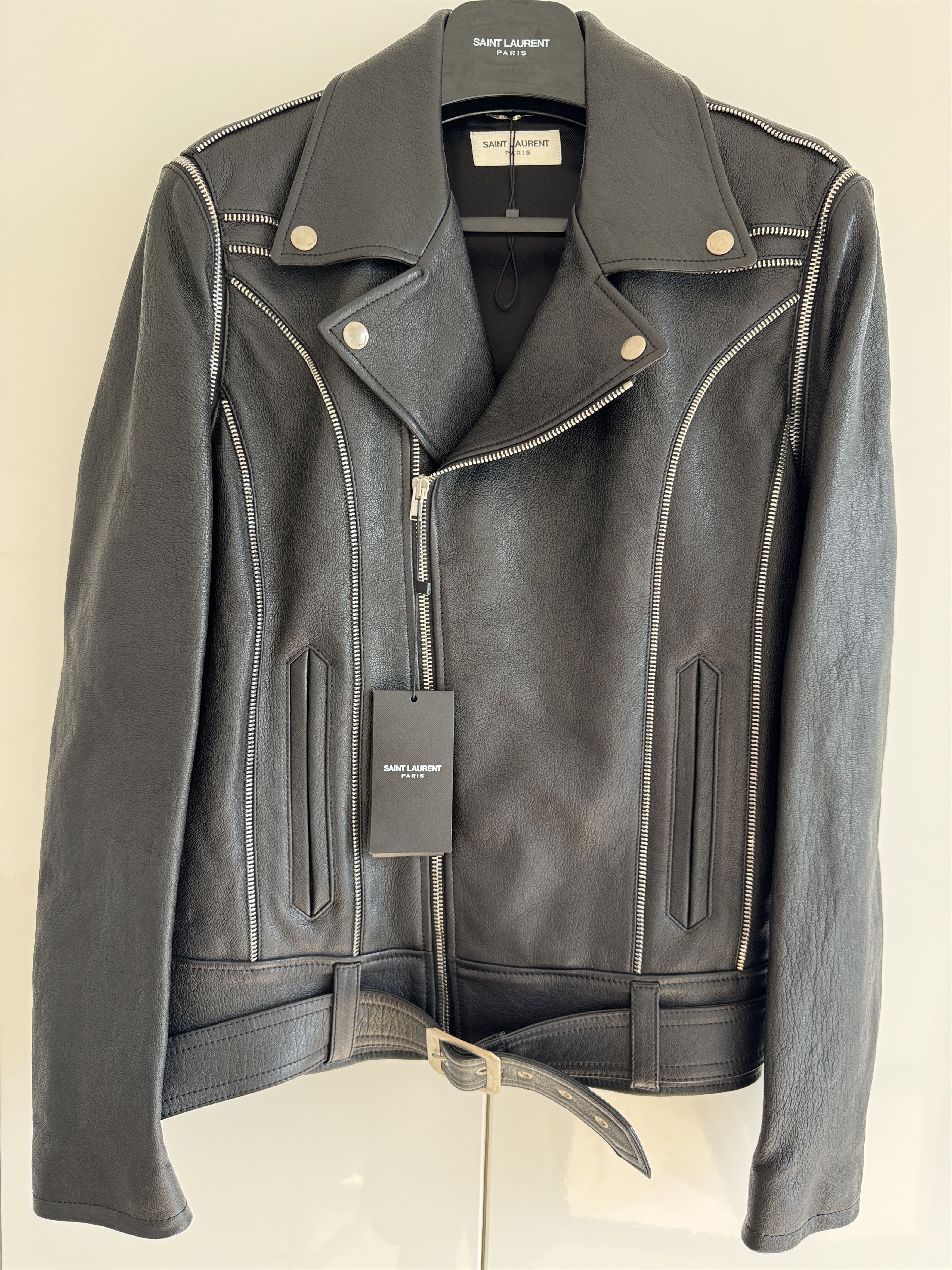 Saint Laurent Paris AW14 HEDI TRAPPER IN OCHRE SUEDE CALFSKIN 