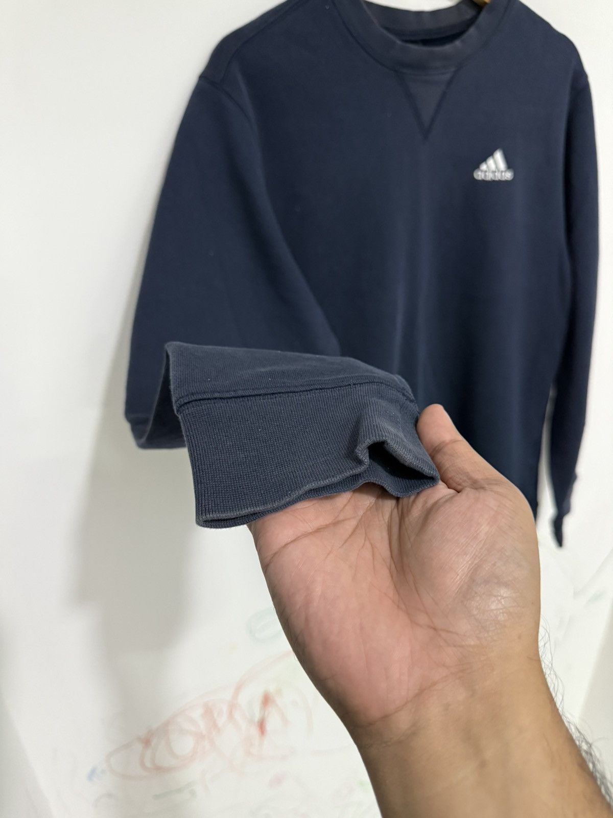 Adidas Vintage Adidas Stripe Blue Longsleeve Embroidery Sweatshirt Size US M / EU 48-50 / 2 - 5 Thumbnail