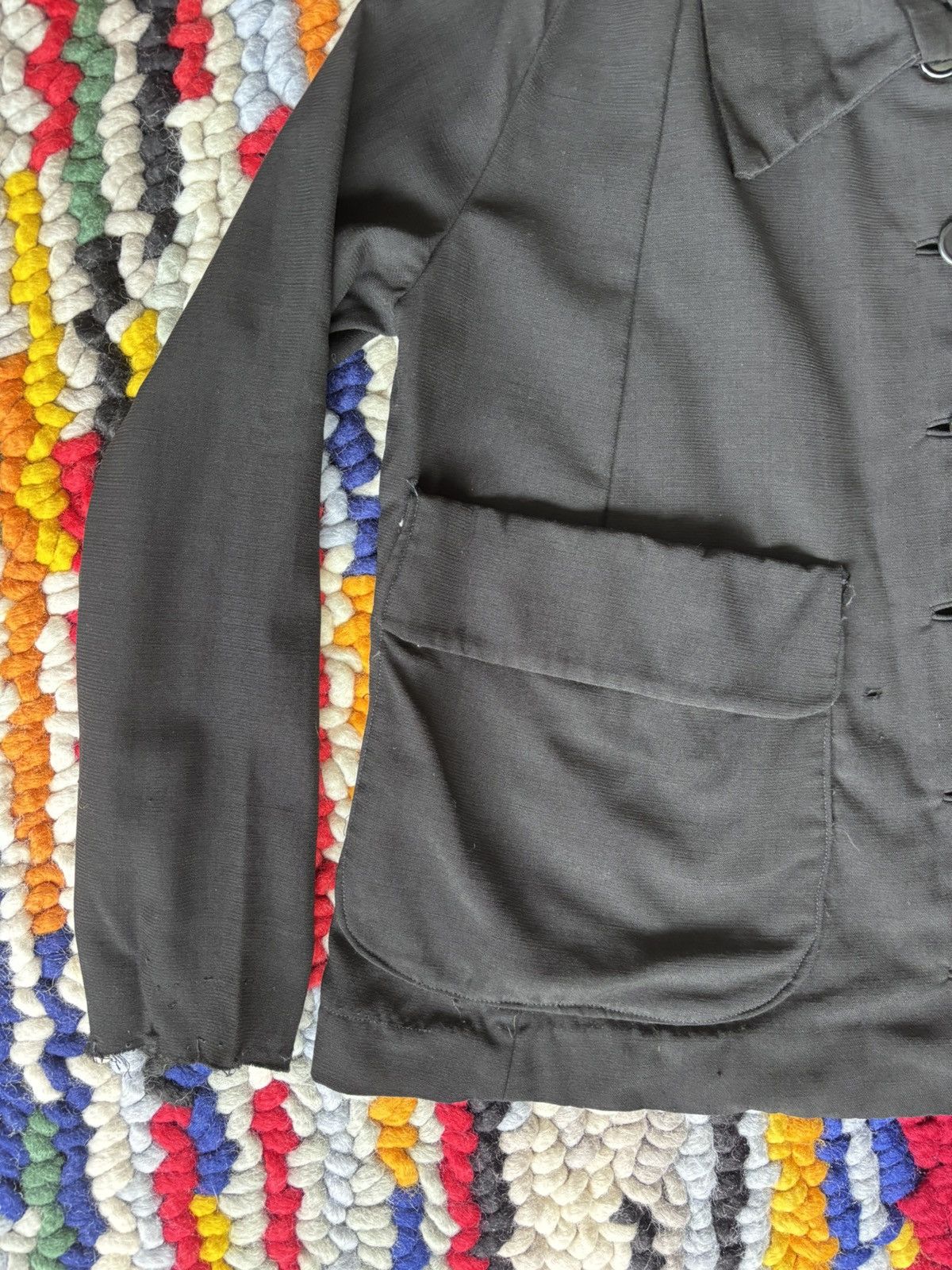 Japanese Brand × Vintage 1950s Hand Made Dagger Collard Coat Size XL / US 12-14 / IT 48-50 - 3 Thumbnail