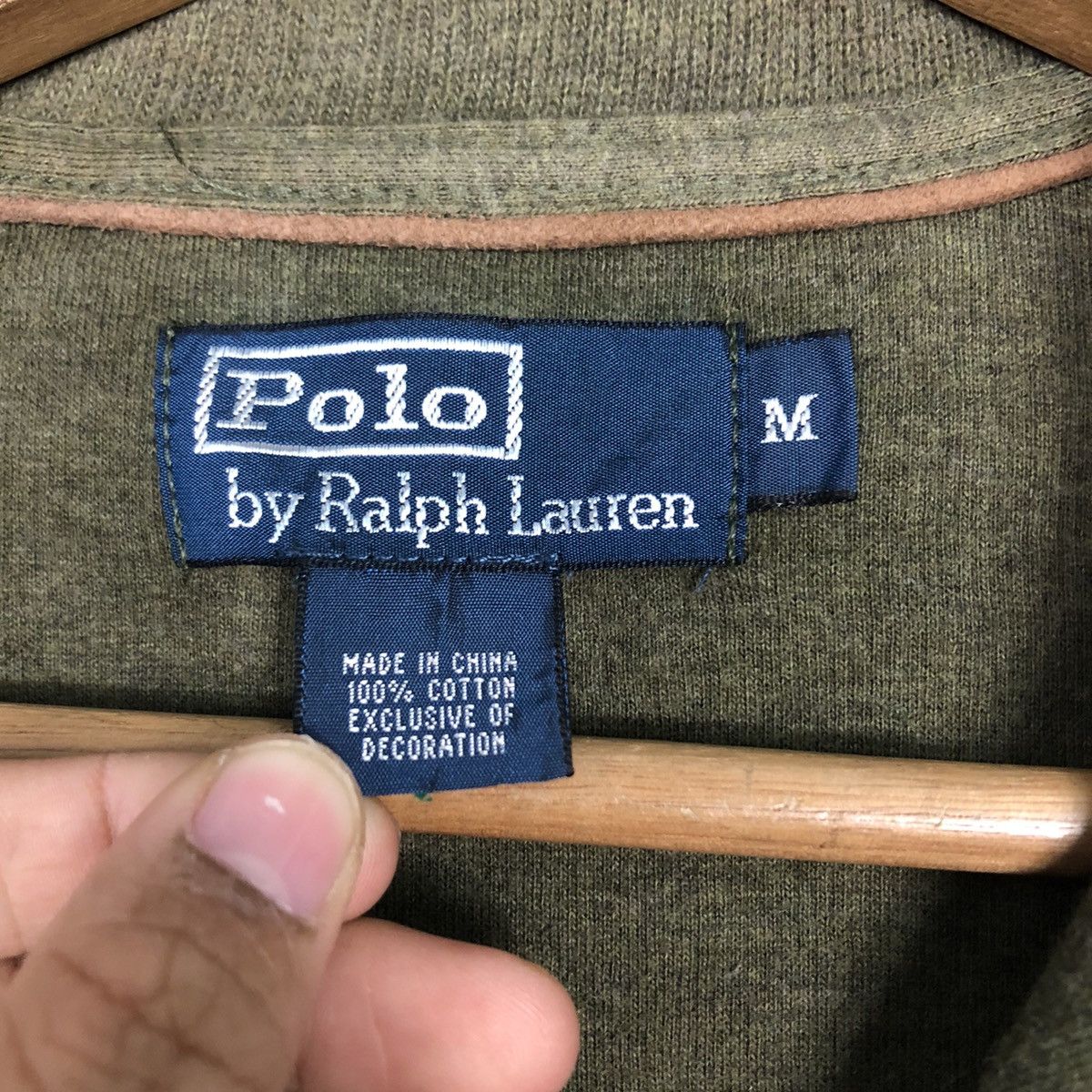 Polo Ralph Lauren 📌Rich Green Vintage Half Zipper Sweater Polo Ralph Lauren Size US M / EU 48-50 / 2 - 16 Thumbnail