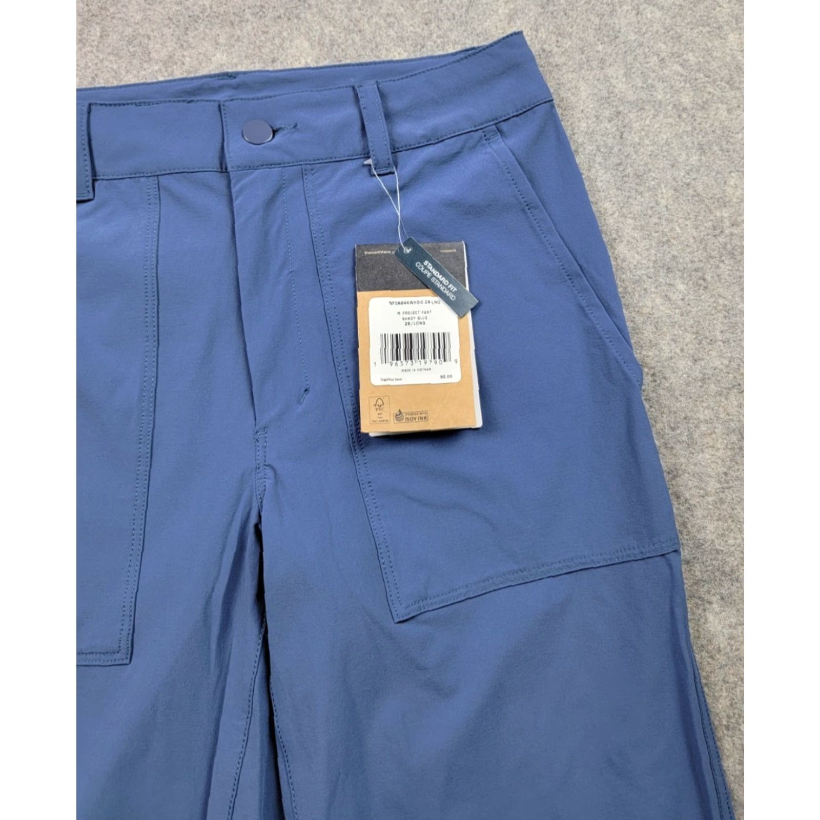 The North Face The North Face Project Pant Mens 28 Long Blue Regular Fit Nylon Spandex Water Resistant Pockets Outdoor Activewear Pants Size US 28 / EU 44 - 3 Thumbnail