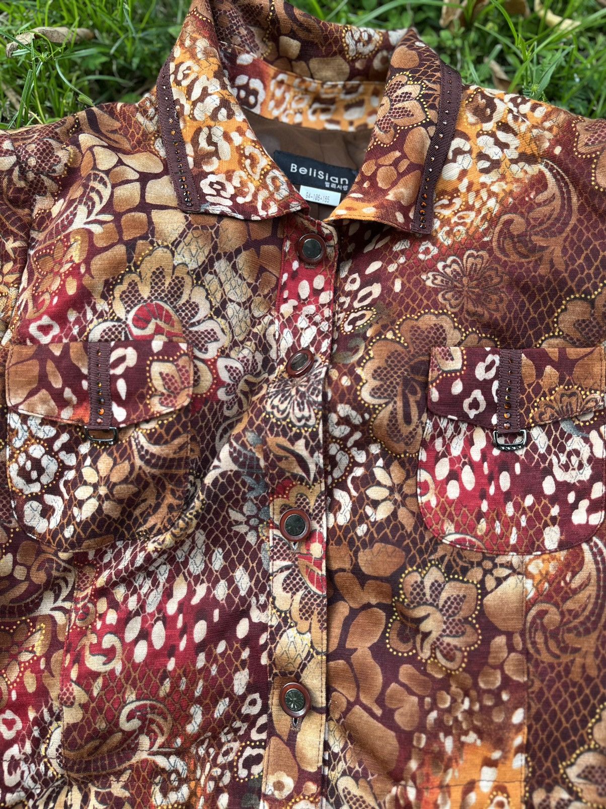 Japanese Brand Belisian Flowers ArtGraphic HystericGlamour LongSleeve Shirt Size L / US 10 / IT 46 - 3 Thumbnail