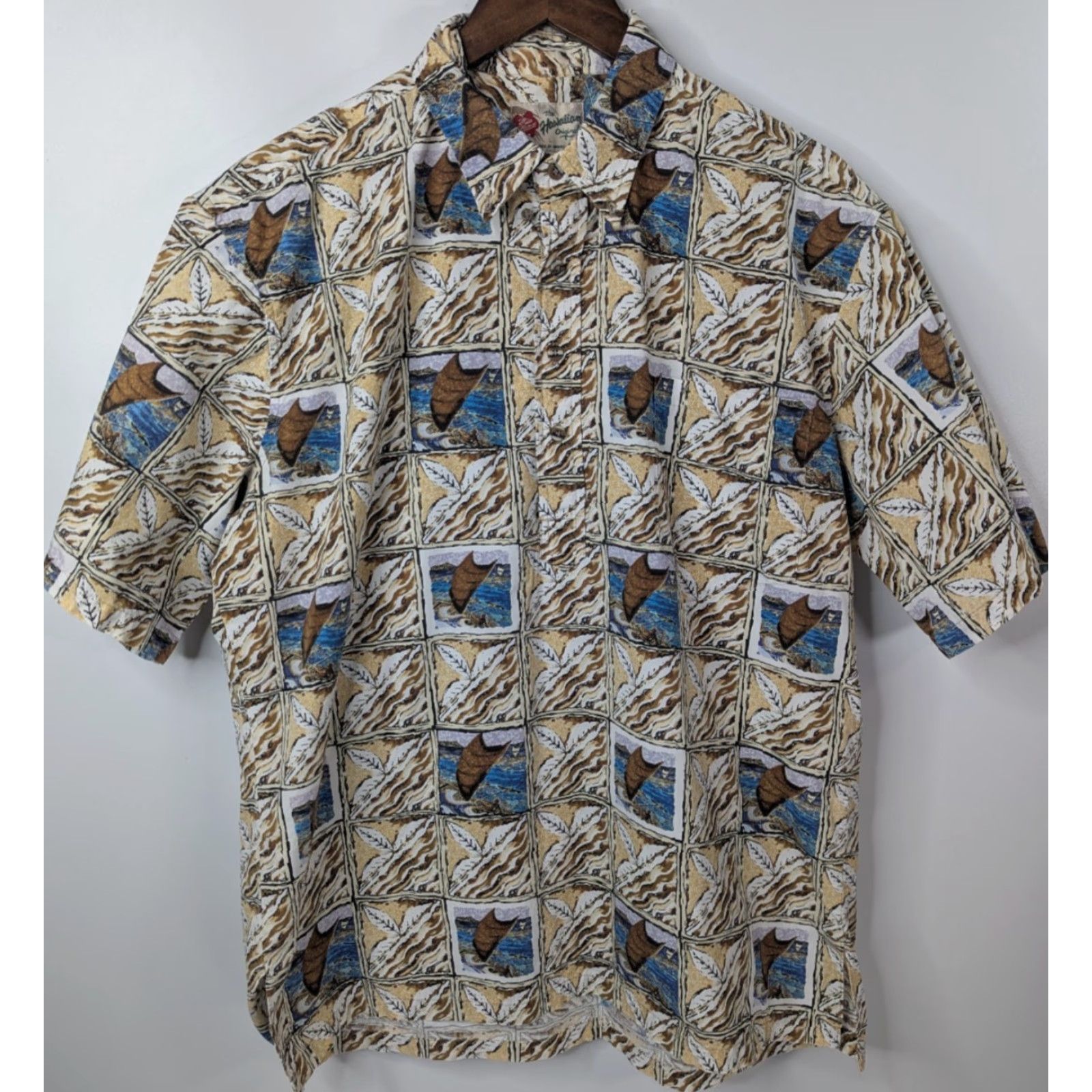 Hilo Hattie VINTAGE Hilo Hattie Hawaiian Shirt Mens Large Canoe Sail Half Button Polo Pullover Size US L / EU 52-54 / 3 - 2 Thumbnail