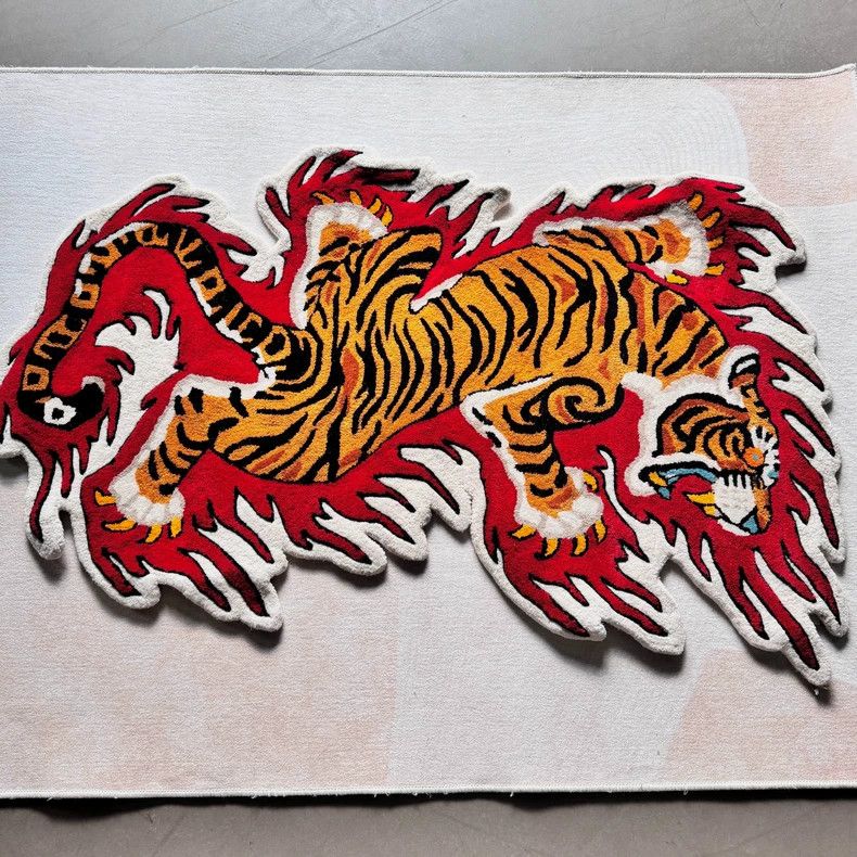 Wacko Maria wacko maria Tiger shaped carpet 2503-Nextarrow Size ONE SIZE - 1 Thumbnail