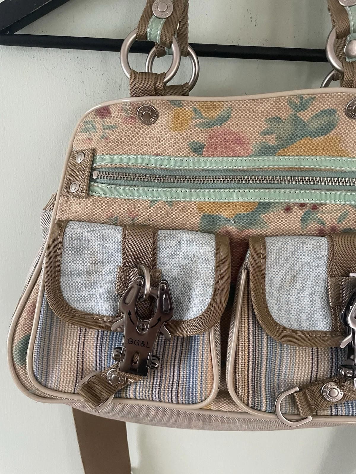 Other George Gina Lucy Linen Canvas Floral Colourful Y2K Handbag Size ONE SIZE - 2 Thumbnail
