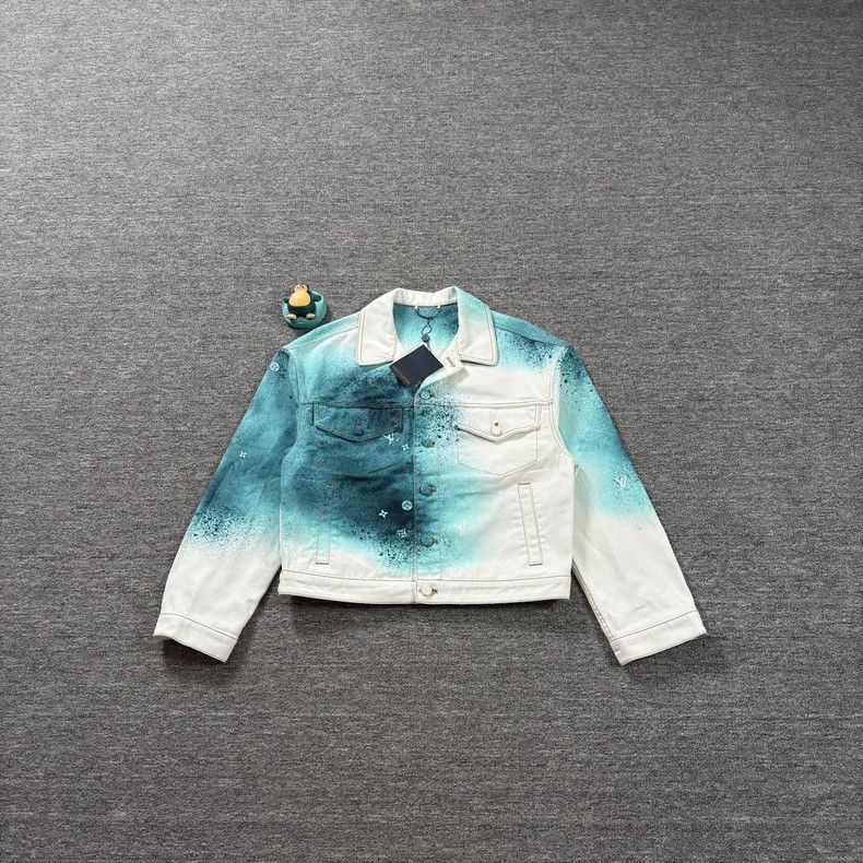 Louis Vuitton LV Ink Splatter Denim Jacket - dmc Size US M / EU 48-50 / 2 - 1 Thumbnail