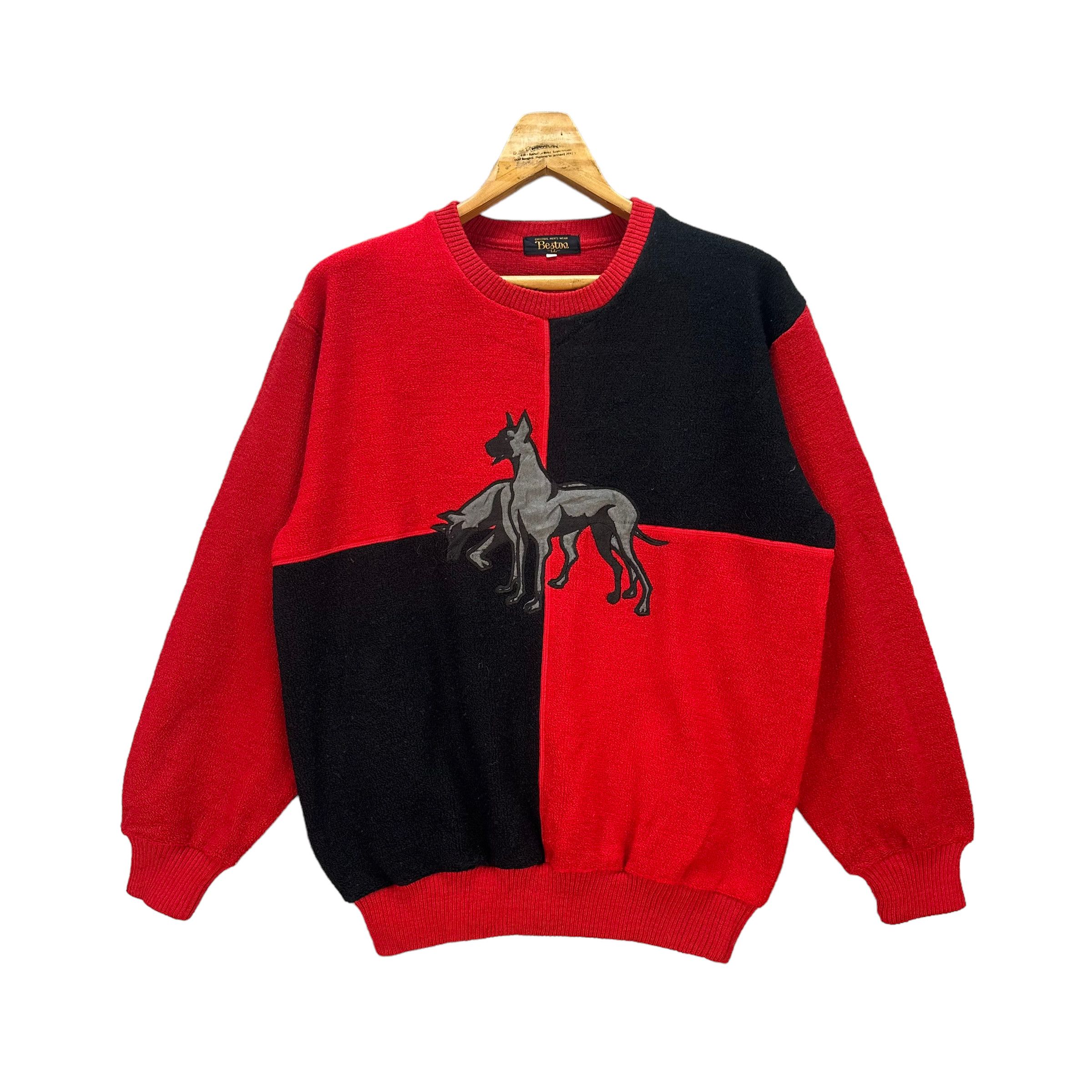 Japanese Brand DOBERMANN EMBROIDERED GRAPHIC KNITTED SWEATSHIRTS #8612-017 Size US L / EU 52-54 / 3 - 1 Thumbnail