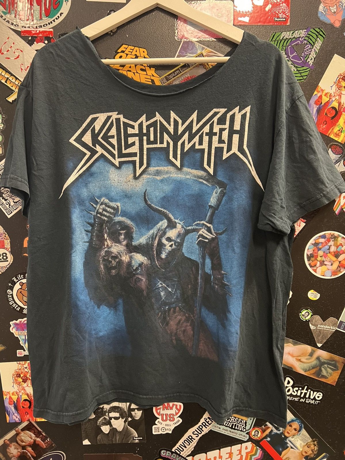 Vintage Vintage Chopped SkeletonWitch Band Shirt Size US L / EU 52-54 / 3 - 1 Thumbnail