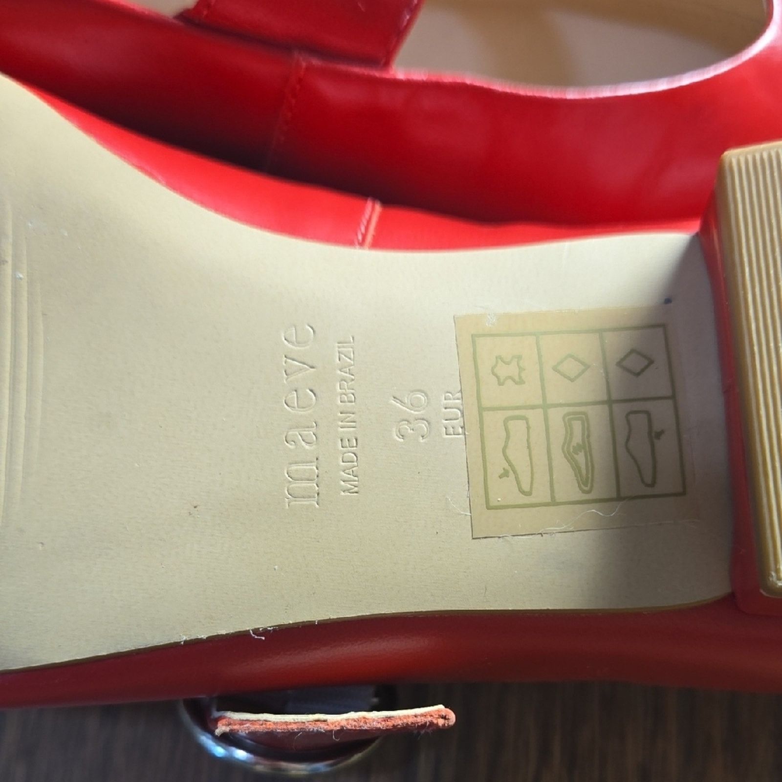 & Other Stories Maeve Red Pointed Toe Mary Janes Size US 5.5 / IT 35.5 - 5 Thumbnail