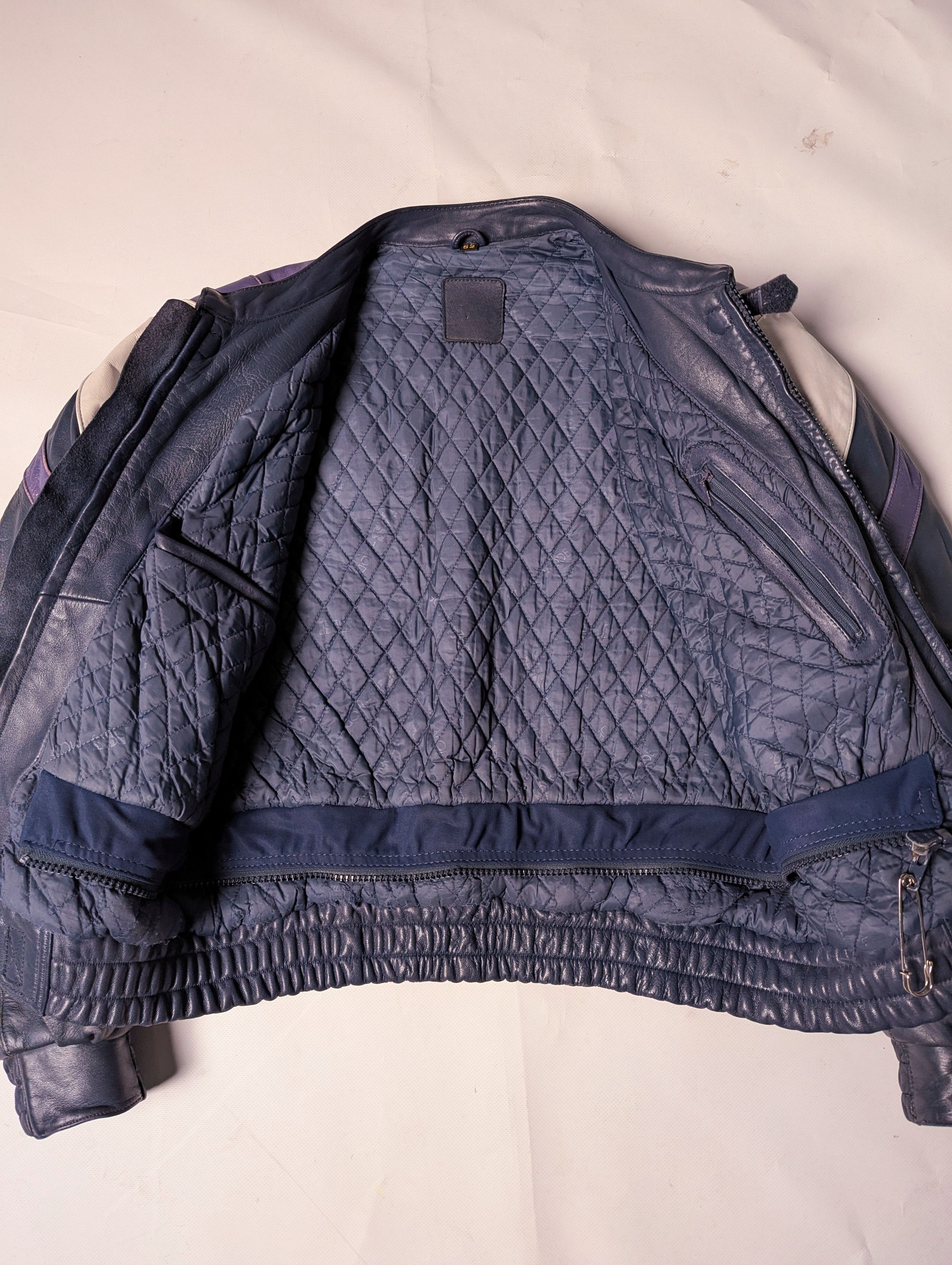 Leather 90s IXS Flame Details Handprinted Leather Bomber Jacket Size US M / EU 48-50 / 2 - 10 Thumbnail