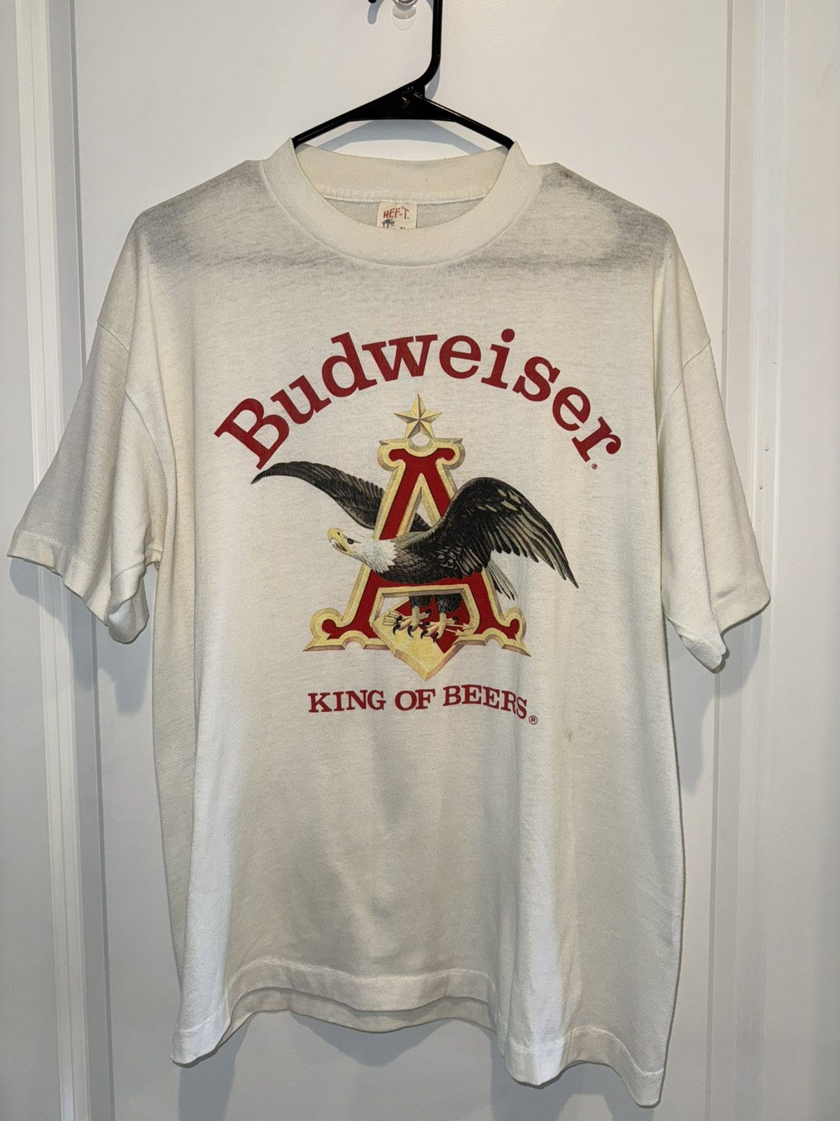 TEE JAYS Vintage 80’s Budweiser King of Beers Eagle Logo Shirt Size US XL / EU 56 / 4 - 10 Thumbnail